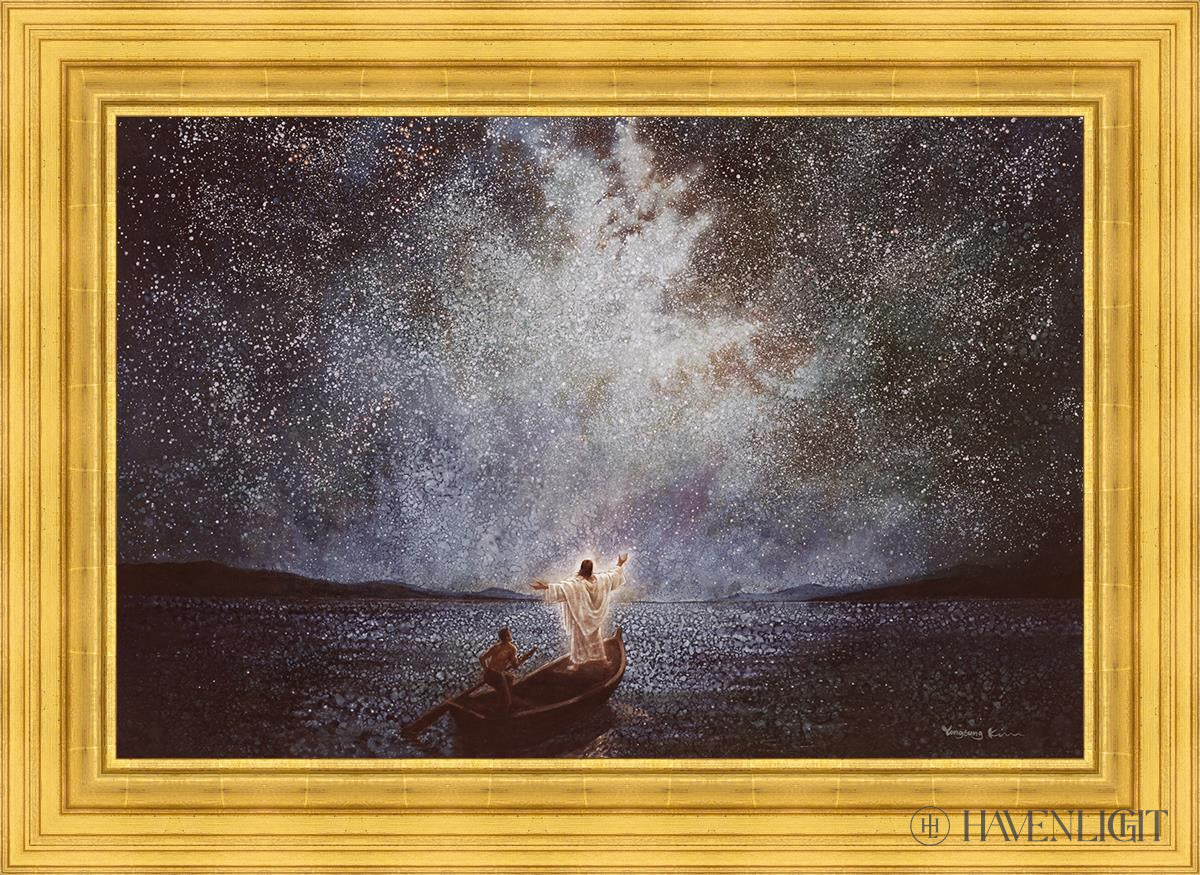 Calm And Stars By Yongsung Kim - Beautiful Celestial Wall Art for Home & Office Decor - Perfect for Bedroom, Living Room, Meditation Space