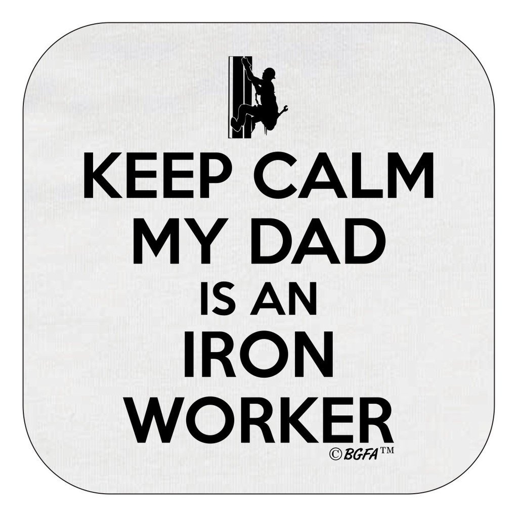 Keep Calm My Dad is an Iron Worker Baby Onesie - Cute Infant Bodysuit for Proud Construction Dads - Perfect for Father's Day, Family Photos & Playdates
