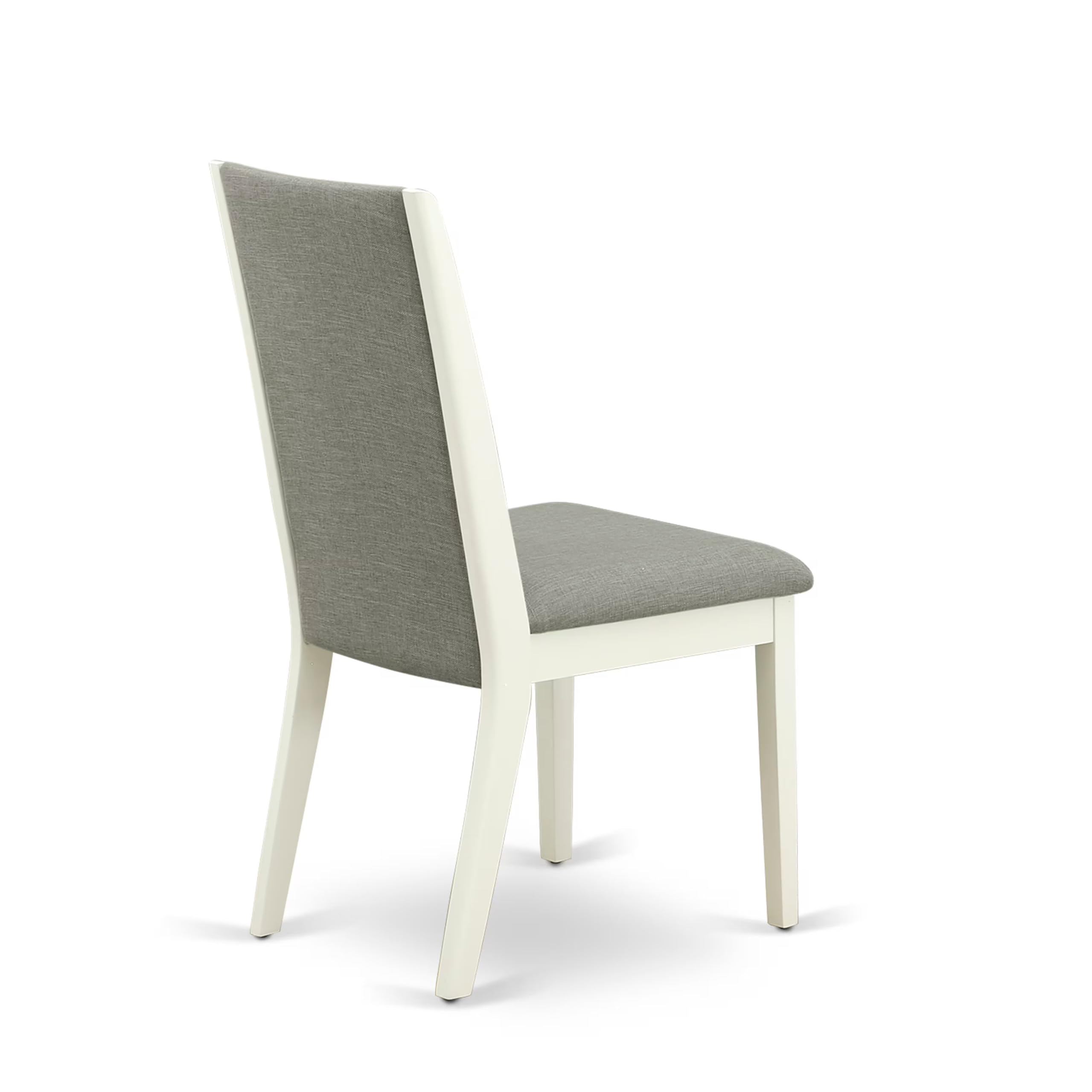 East West Furniture 5-Piece Kitchen Table Set for 4 - 36x60 Inch Rectangle Dining Table with V-Legs & 4 Shitake Linen Fabric Parsons Chairs, Multi-Color - Perfect for Small Dining Rooms, Breakfast Nooks, and Cozy Family Meals