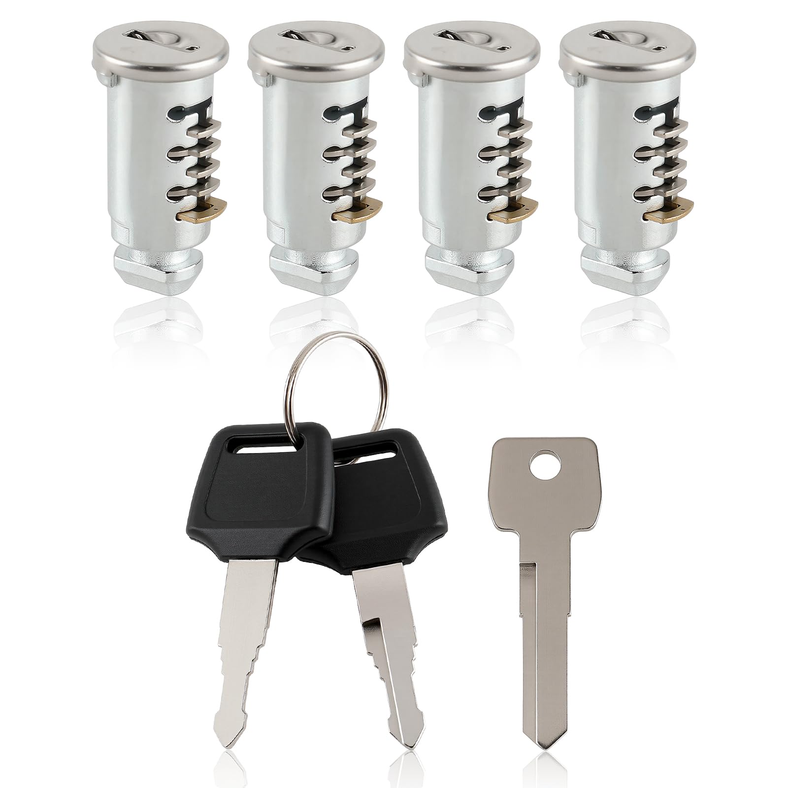 4Pcs Thule Lock Cores & Key Cylinders - Replacement Parts for Bike Roof Rack Locks, Cargo Carriers, Cross Bars & Ski Racks | Secure Your Outdoor Gear During Cycling, Camping & Winter Sports Adventures