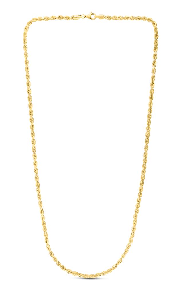 10K Gold 4.0mm Solid Diamond Cut Royal Rope Chain Necklace for Men & Women - Perfect for Everyday Wear, Special Occasions & Gifts