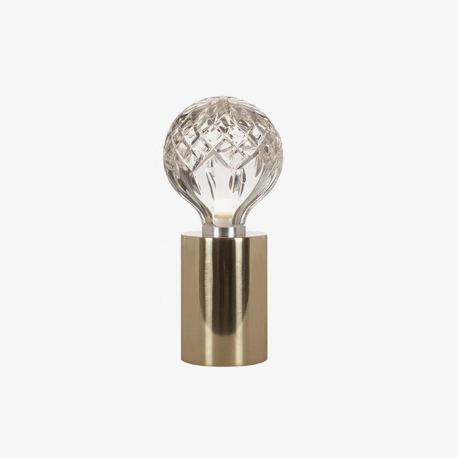 Elegant Crystal Bulb Table Lamp - Modern LED Nightstand Light for Bedroom, Living Room & Office - Perfect for Reading, Decor & Ambient Lighting