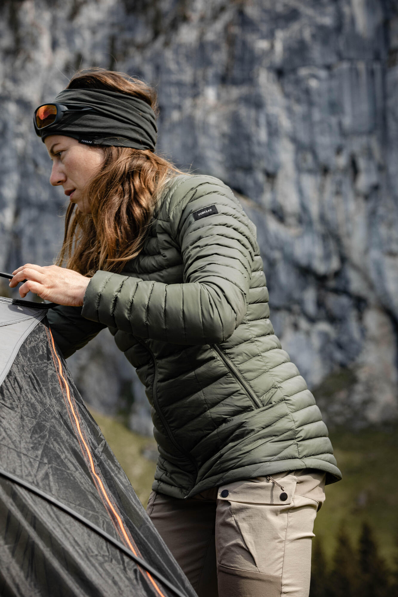 Forclaz Women's MT100 Lightweight Down Jacket for Mountain Backpacking - Warm & Waterproof -23°F Cold Weather Hiking & Outdoor Adventures