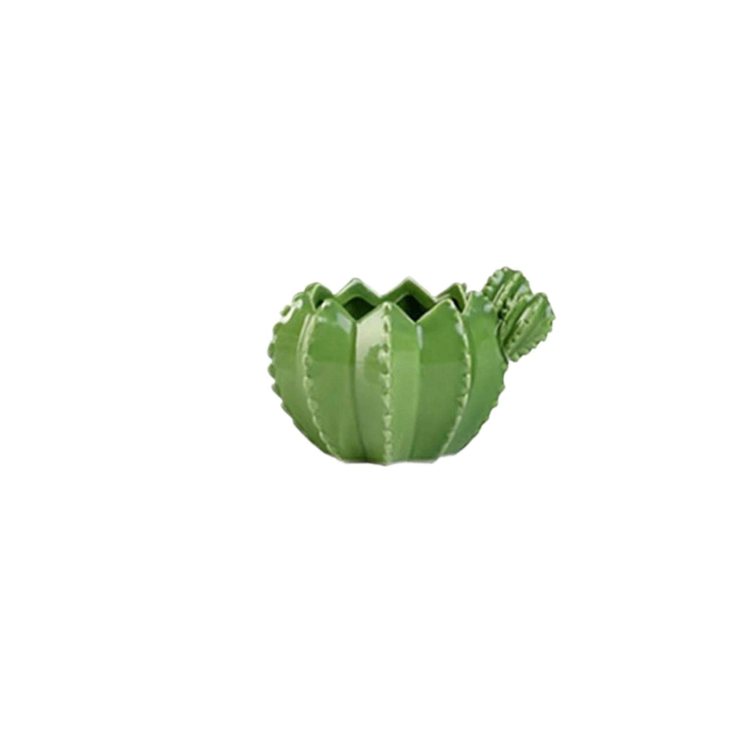 Creative Ceramic Cactus Pots for Plants - Indoor Decorative Succulent Flower Pots, Small Green Clay Table Planters for Home, Balcony & Garden | Perfect Gifts for Plant Lovers | Ideal for Home Decor, Office Desk & Wedding Centerpieces