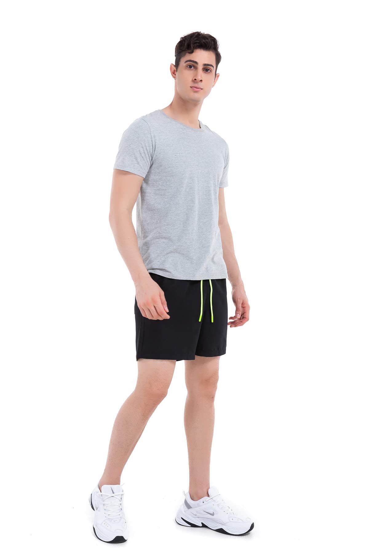 **Men's Athletic Running Shorts - Breathable Quick-Dry Loose Fit Gym Workout Shorts with Pockets for Summer Sports & Outdoor Activities**    **Perfect for Running, Jogging, Gym Training, Hiking, and Casual Wear**