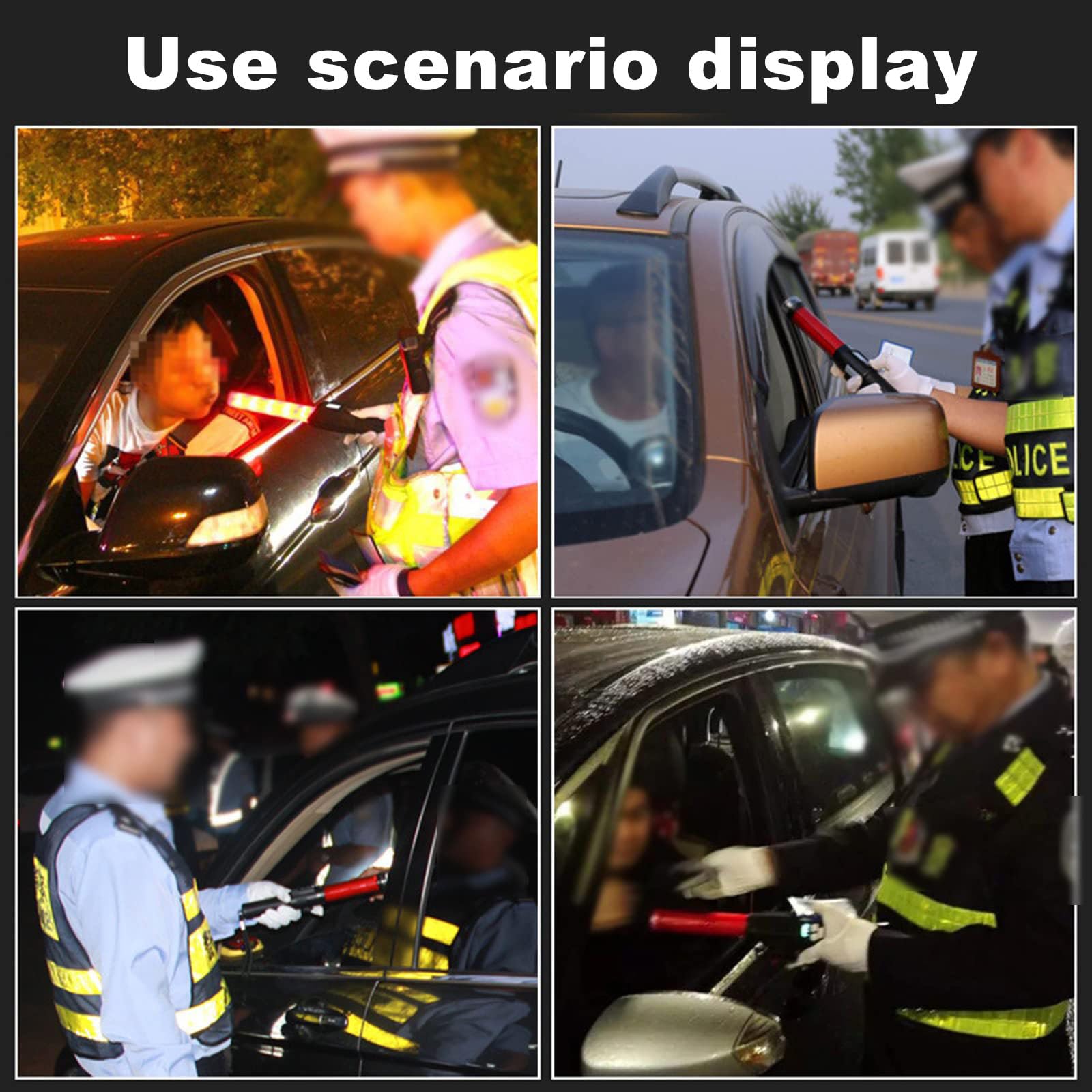 High Precision Digital Breathalyzer - Police Grade Alcohol Tester with OLED Display & Flashing Stick for Drunk Driving Tests | Accurate BAC Measurement for Traffic Control, Workplace Safety, and Personal Use