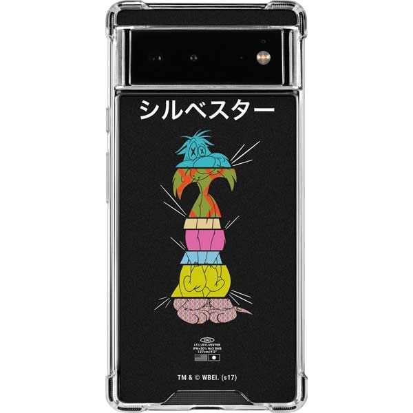 Google Pixel 6a Clear Case with Looney Tunes Sylvester Design for Protection & Style