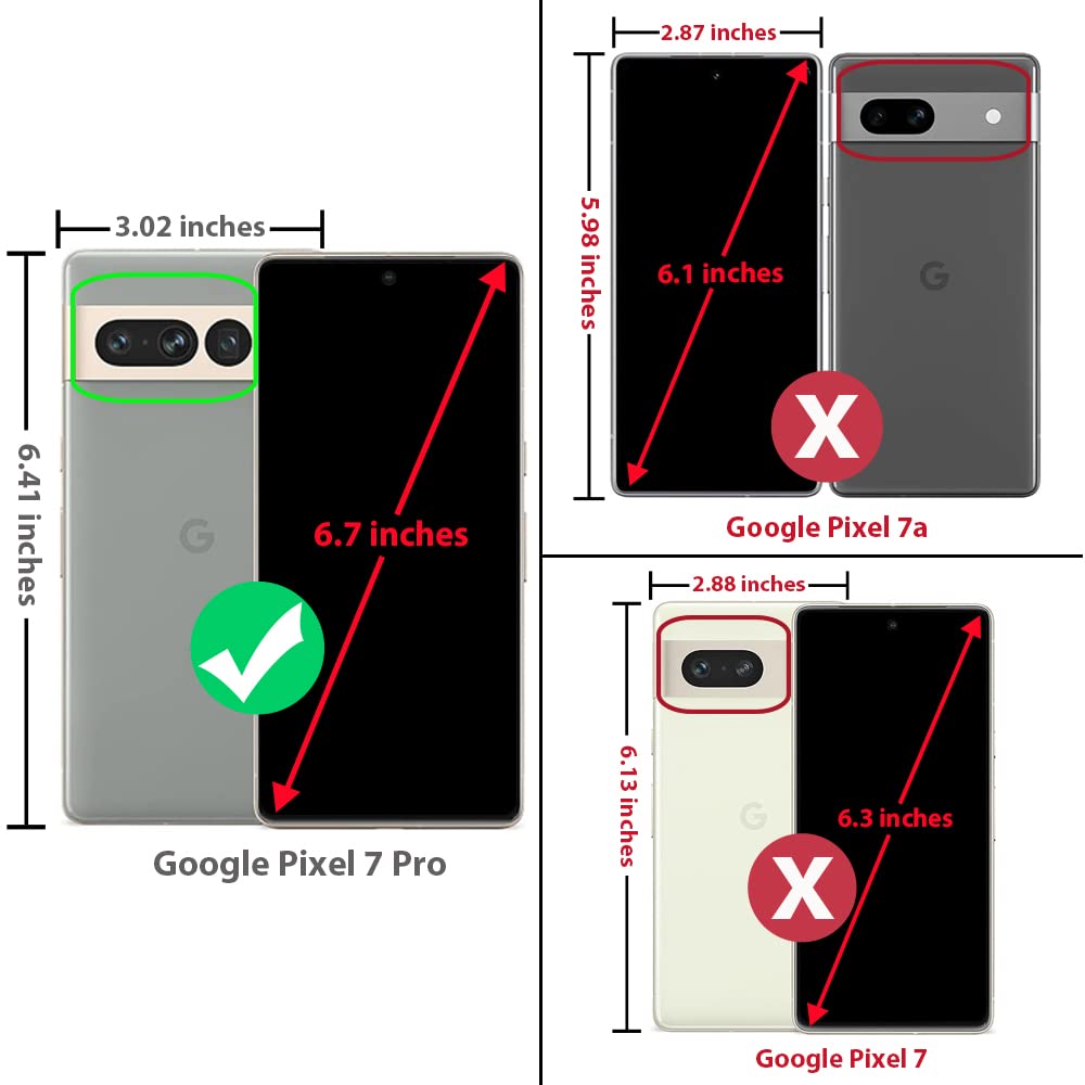 Google Pixel 7 Pro Case with Metal Ring & Kickstand - Magnetic, Drop-Proof Protective Cover (Black) | Perfect for Work, Travel & Everyday Use