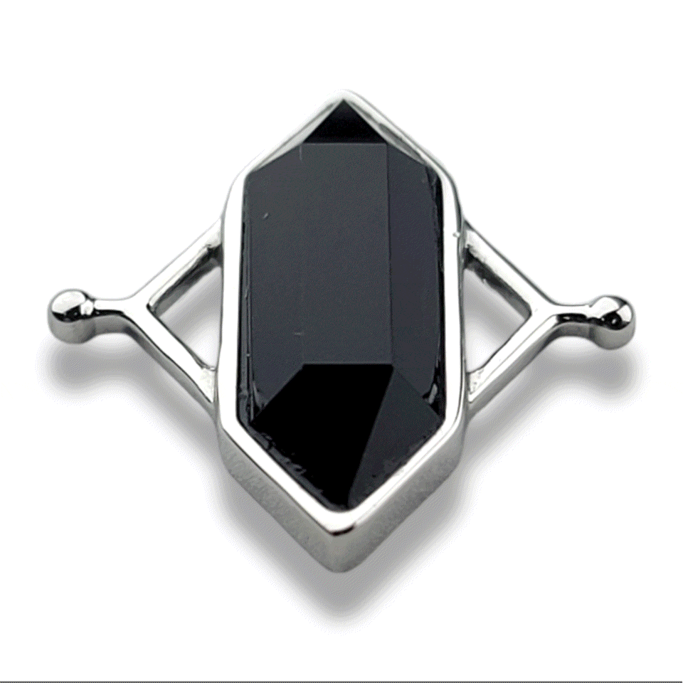 Onyx TwinPoint Crystal Element - Natural Healing Stone for Meditation, Chakra Balancing & Energy Cleansing | Perfect for Home Decor, Yoga, Reiki & Spiritual Practices