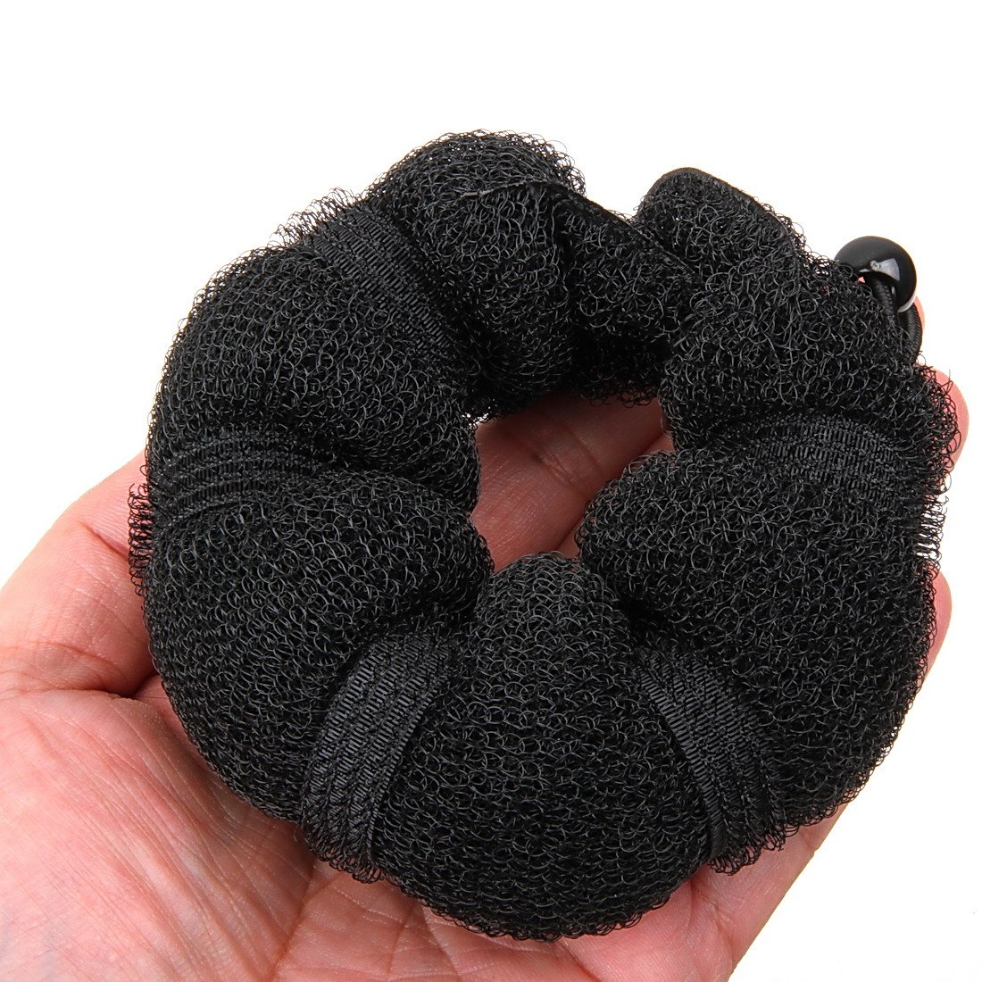 2-Piece Black Doughnut Hair Bun Maker & Curler Set - Small & Large Sizes for Perfect Updos & Curls - Great for Parties, Weddings, and Everyday Hairstyling