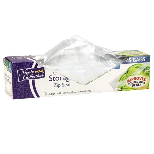 Premium Clear Plastic Zip Seal Quart Size Storage Bags (Pack of 45) - Airtight Food Storage Bags for Fridge & Freezer - Perfect for Meal Prep, Snacks, Leftovers & Organizing Small Items