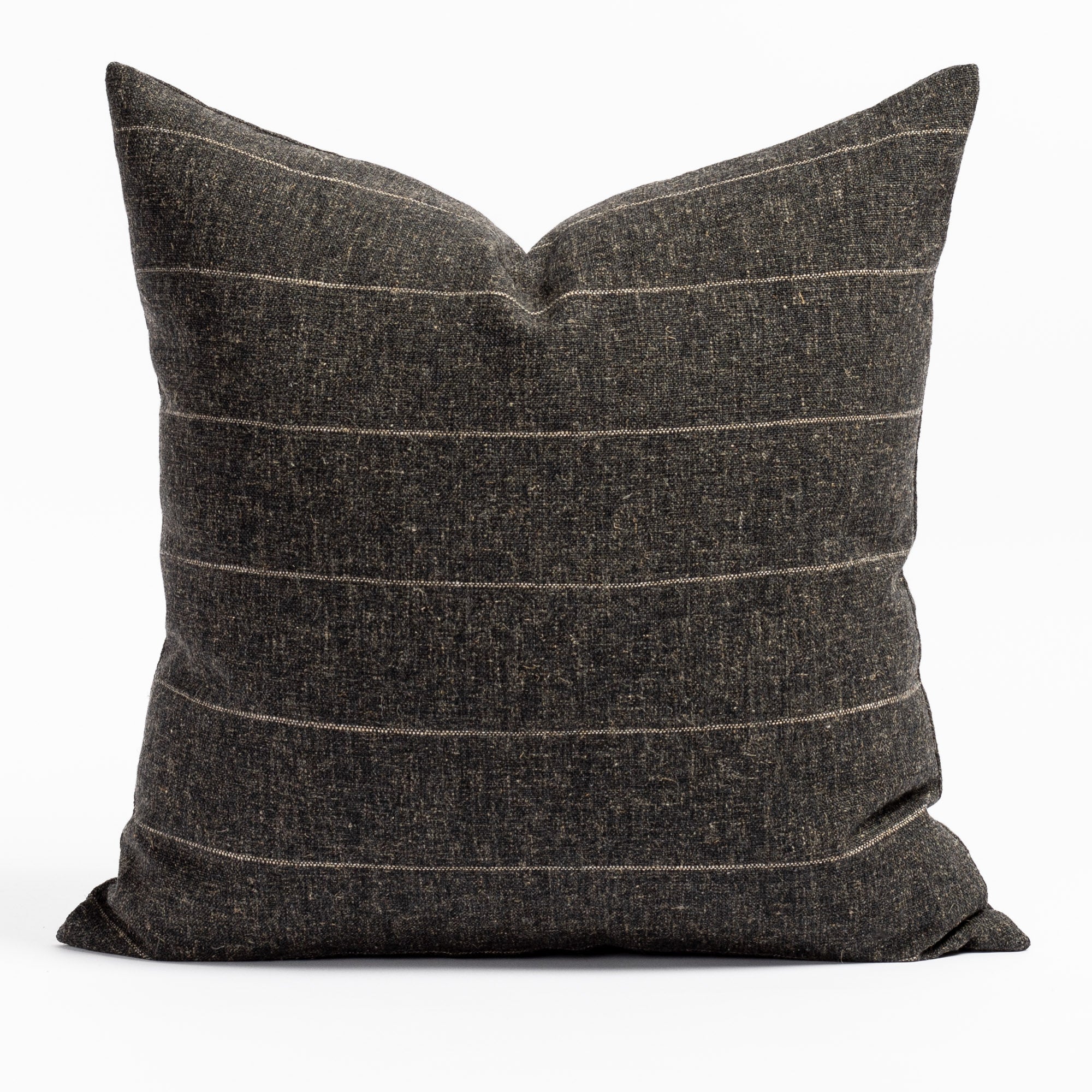 Dunrobin Stripe 22x22 Decorative Throw Pillow Cover - Sable Brown Luxury Cushion for Sofa, Bed & Home Decor