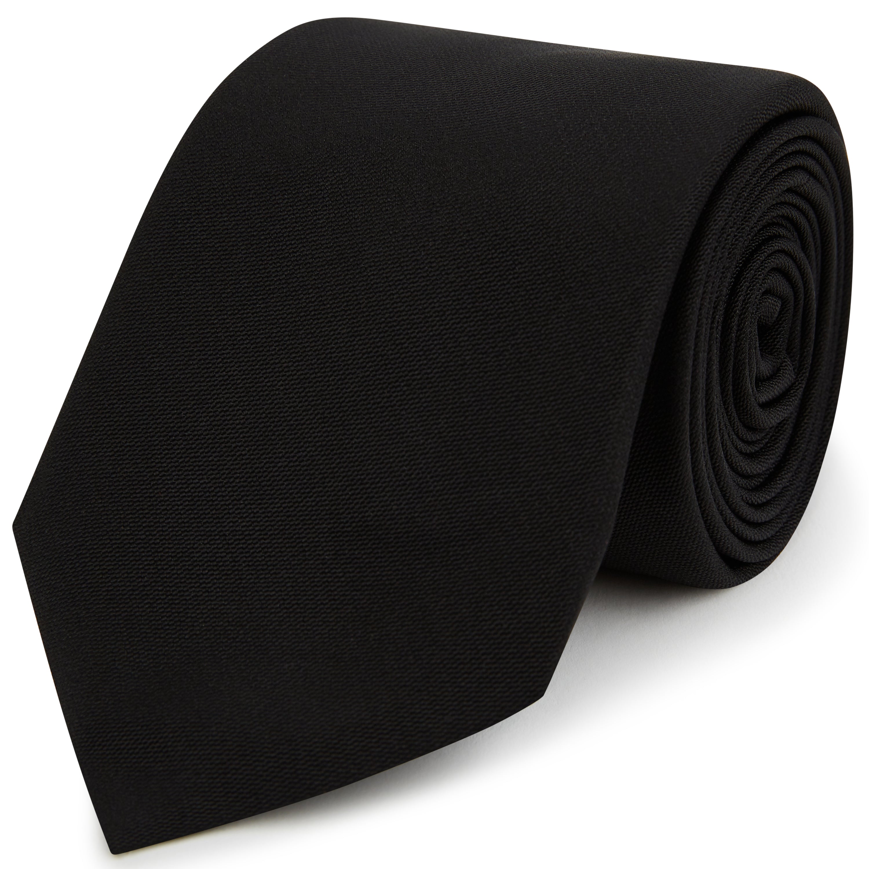 Premium 7.5cm Black Barathea Woven Silk Necktie for Men - Elegant Formal Wear for Business, Weddings & Special Occasions