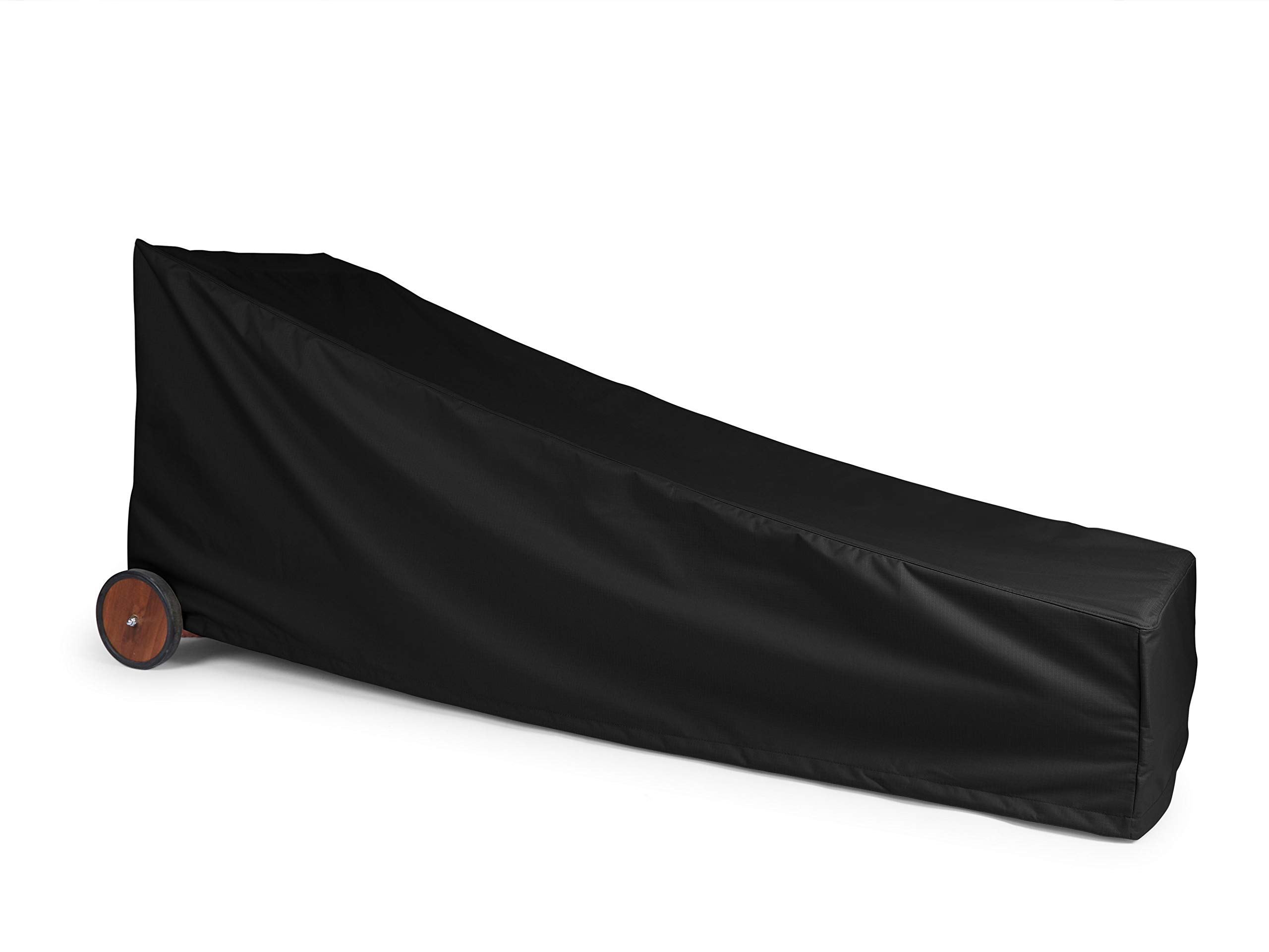 Adirondack Chaise Lounge Cover - Heavy-Duty Weatherproof Polyester with Drawcord Hem - Outdoor Furniture Protector for Patio, Deck & Garden - Ripstop Black