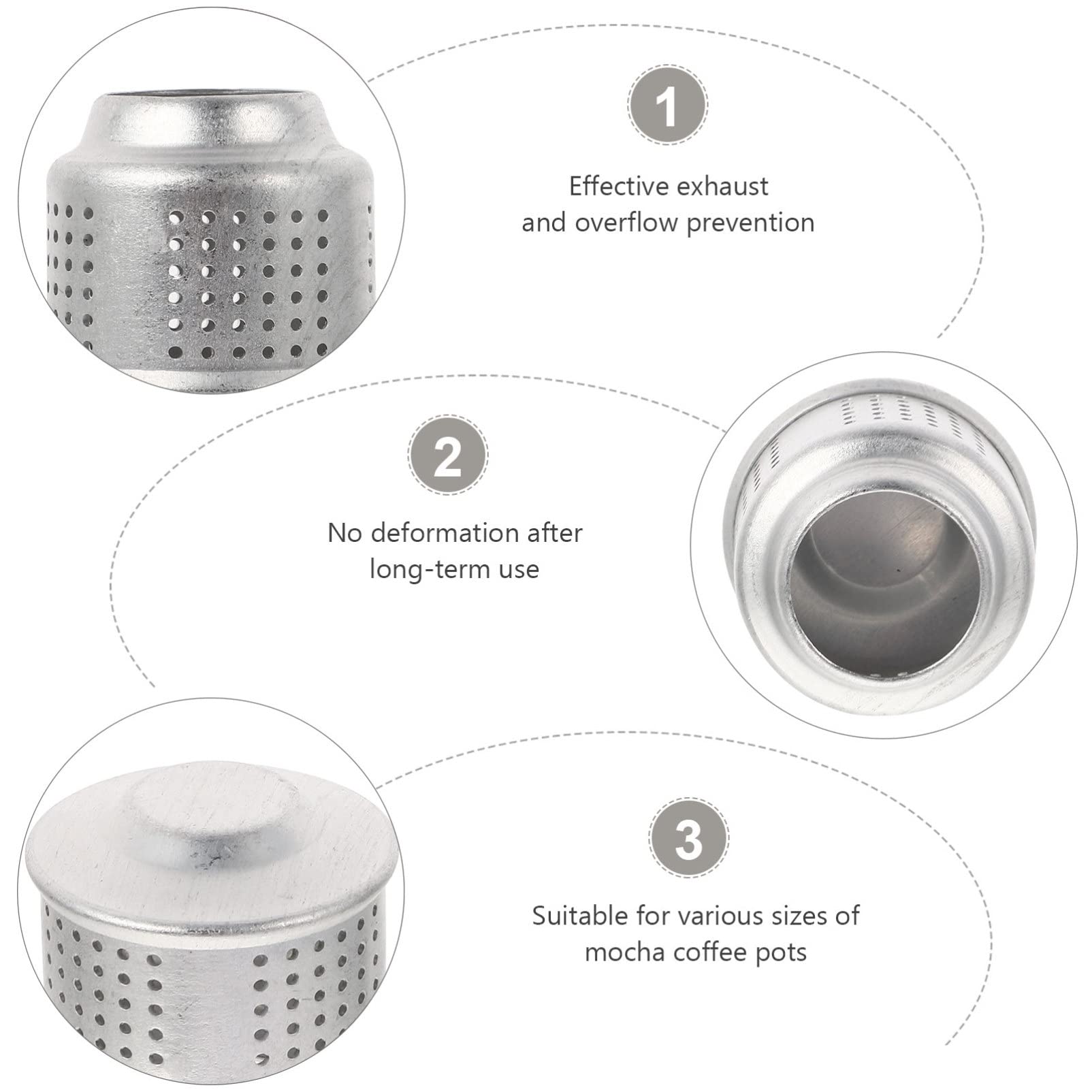 Hemoton Anti-Splash Coffee Valve Kit - Aluminum Splash Proof for Coffee Makers & Presses