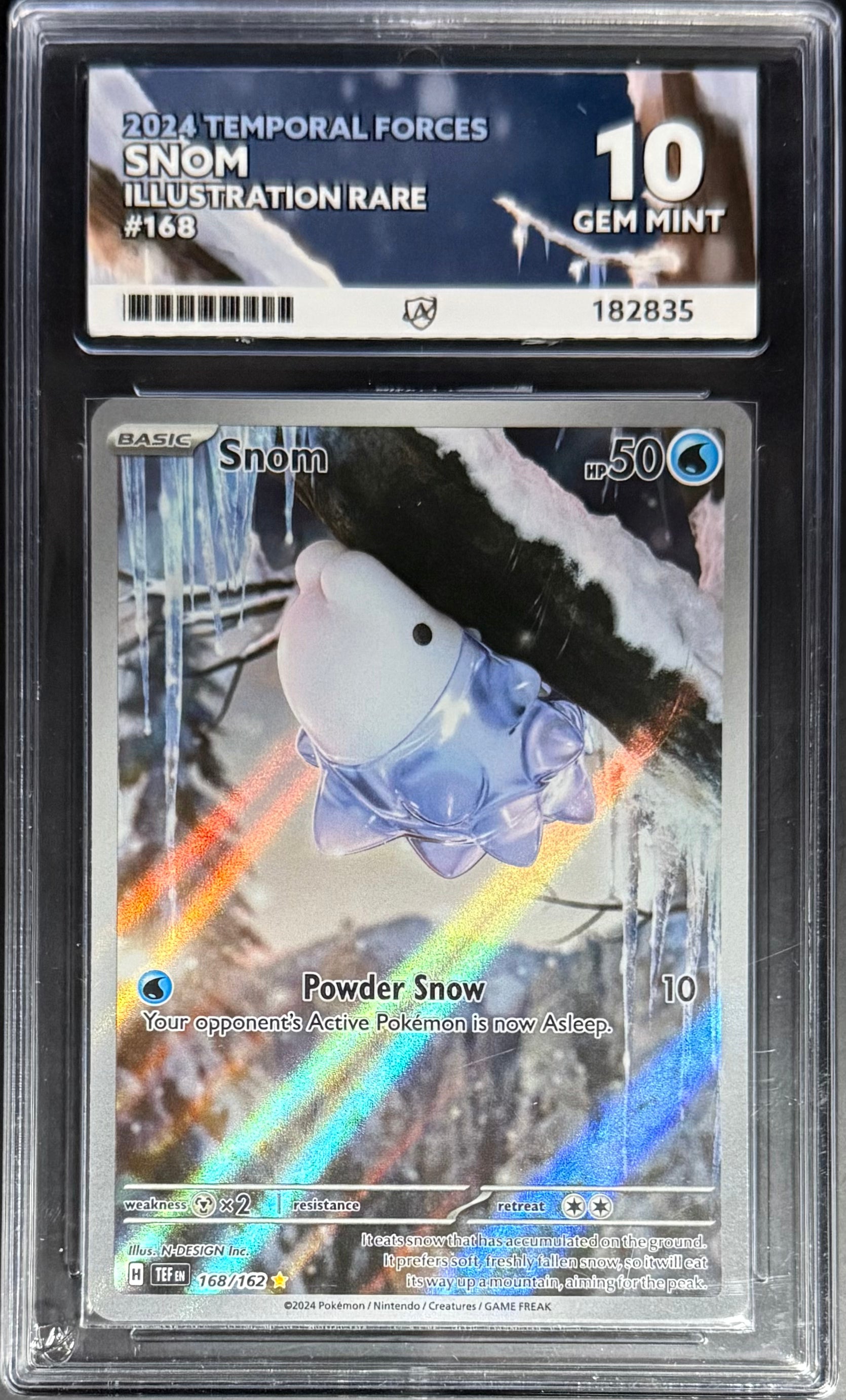 Pokemon Snom 168/162 Illustration Rare Card - Pokemon Temporal Forces 2024 ACE10 - Perfect for Collectors, TCG Battles & Gift Giving