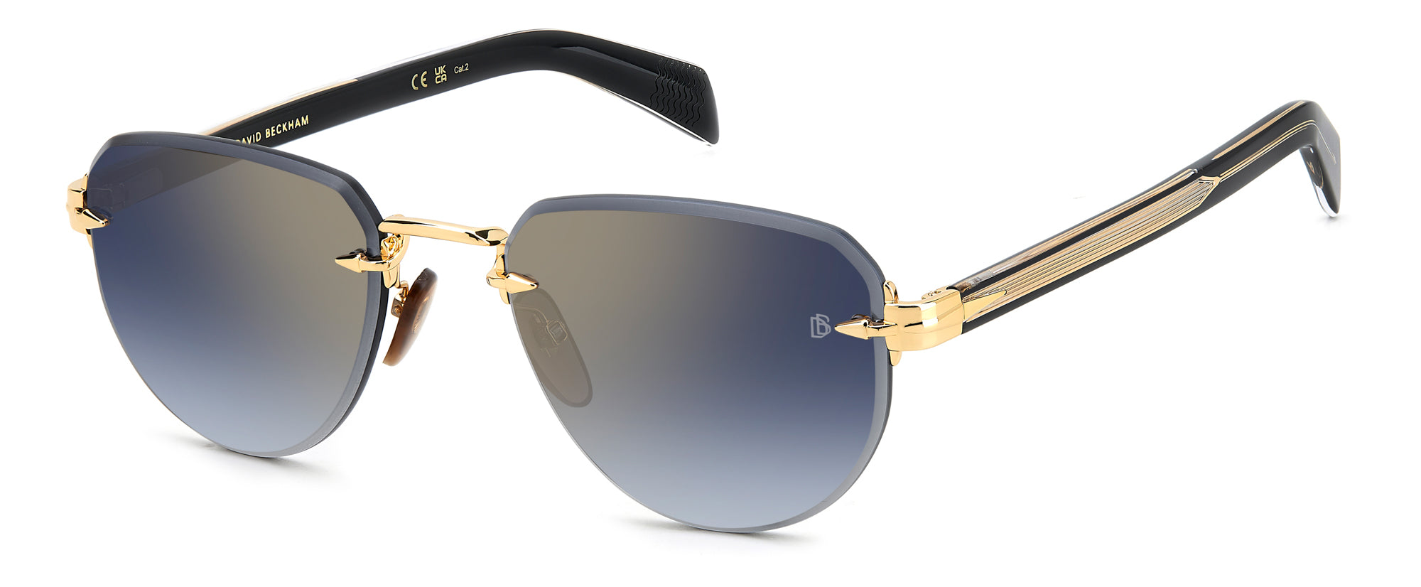 David Beckham DB7144/S Sunglasses - Polarized UV Protection Aviator Style for Men & Women - Perfect for Driving, Outdoor Sports & Fashion Accessories
