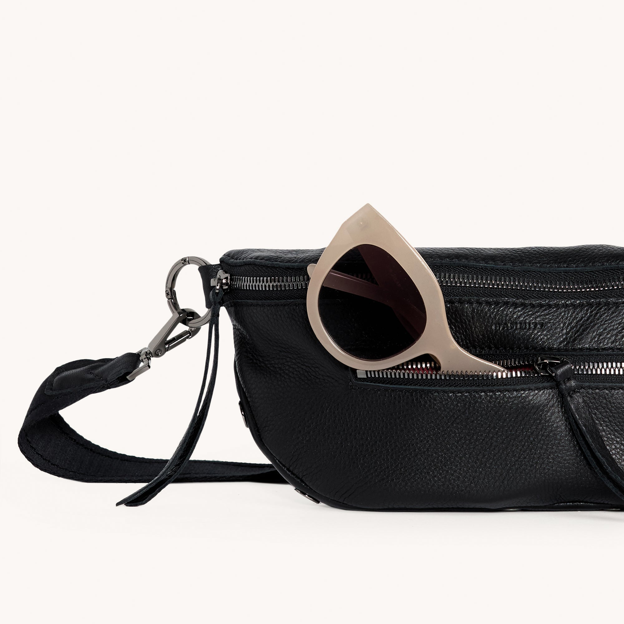 Charles Crossbody Bag for Women - Stylish Black & Gunmetal Medium Shoulder Purse - Perfect for Work, Travel, and Everyday Use