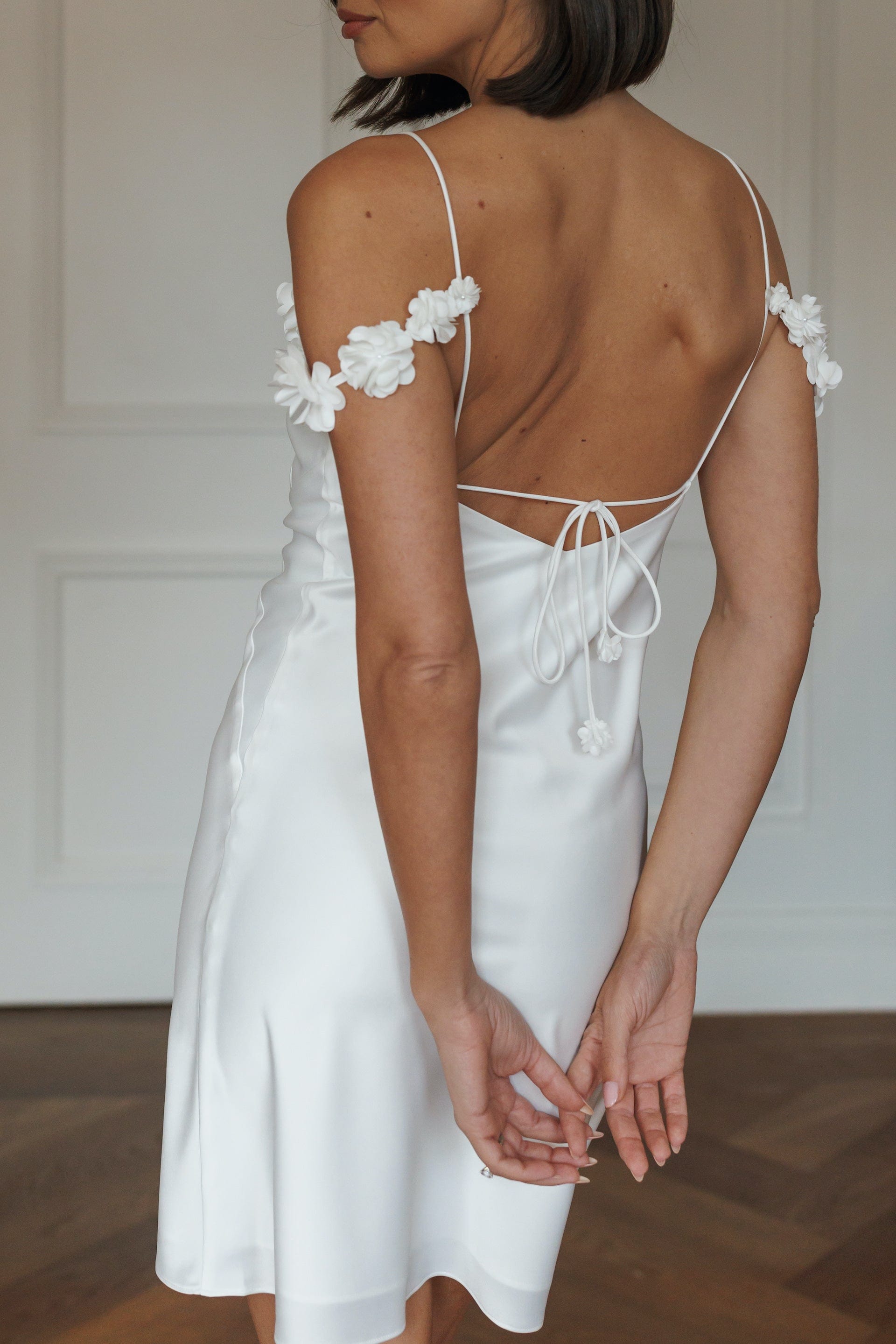Becca Floral Bridal Slip - Elegant Lace Wedding Nightgown for Bride, Honeymoon & Romantic Occasions