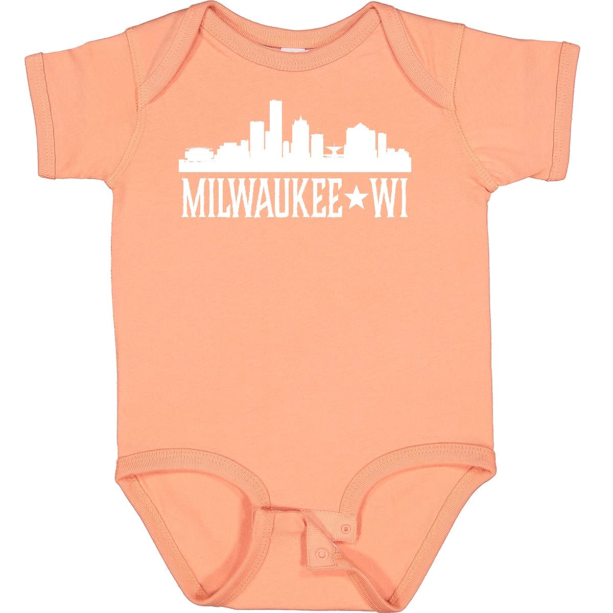 Inktastic Milwaukee Wisconsin Skyline WI Cities Baby Bodysuit - Soft & Comfortable Infant Onesie for Boys & Girls - Perfect for Family Outings, Photo Shoots & Wisconsin Pride Gifts