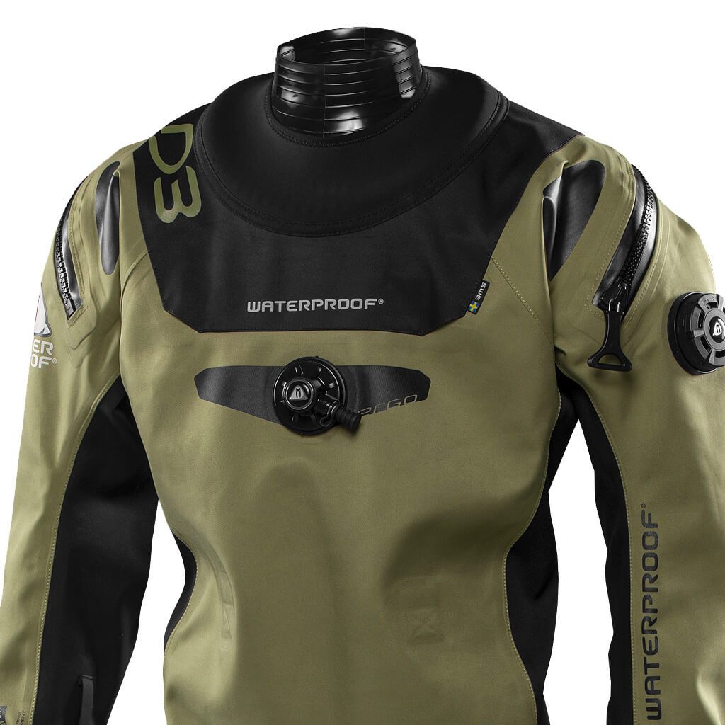 D3 Ergo Men's Waterproof Drysuit for Scuba Diving & Kayaking | Heavy-Duty Neoprene Suit for Cold Water Protection