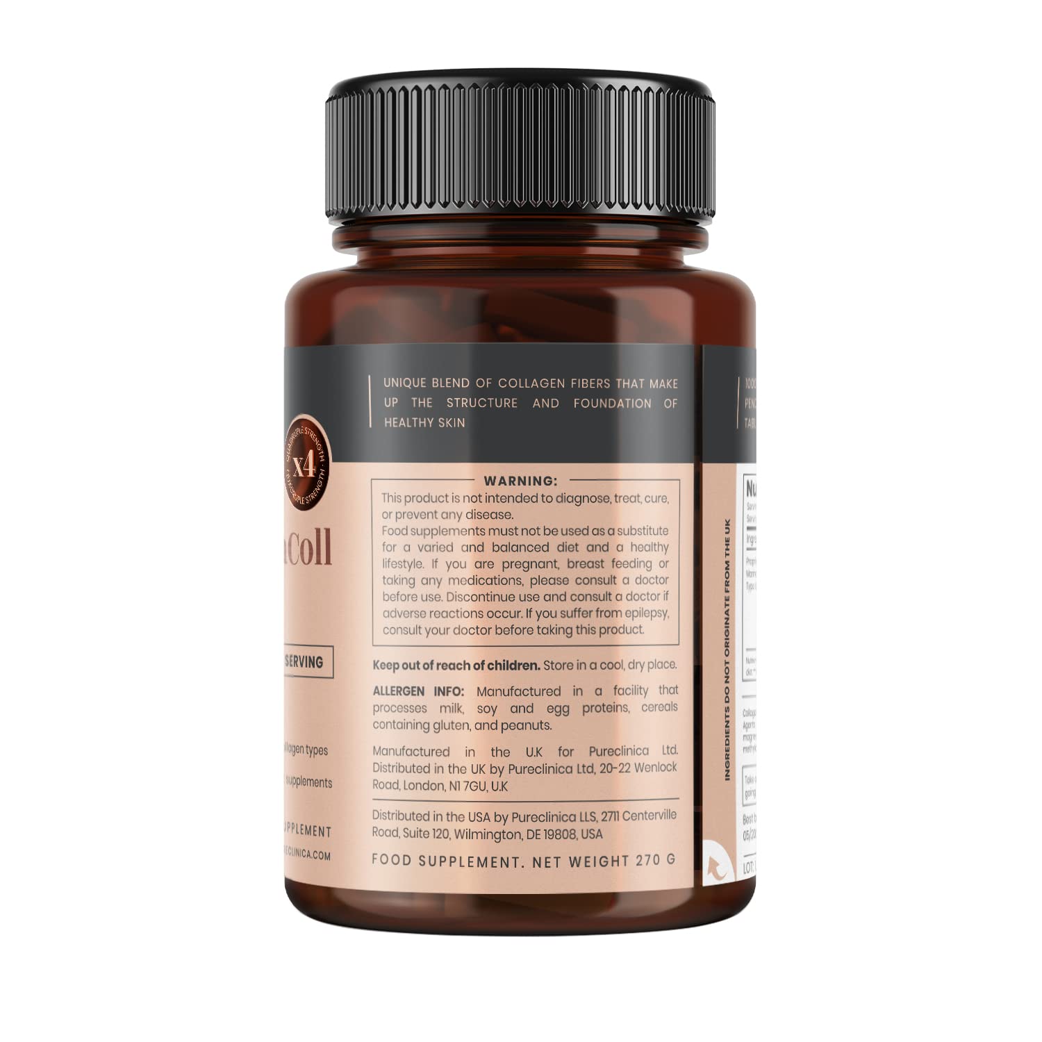 UltraColl Marine Collagen 1000mg x 1080 Tablets (6 Bottles of 180 Tablets) - 18 Months Supply with Patented Anti-Aging Collagen Types I, II, III & VII | Supports Skin Elasticity, Joint Health & Hair Growth | Perfect for Daily Wellness Routine & Anti-Aging Care