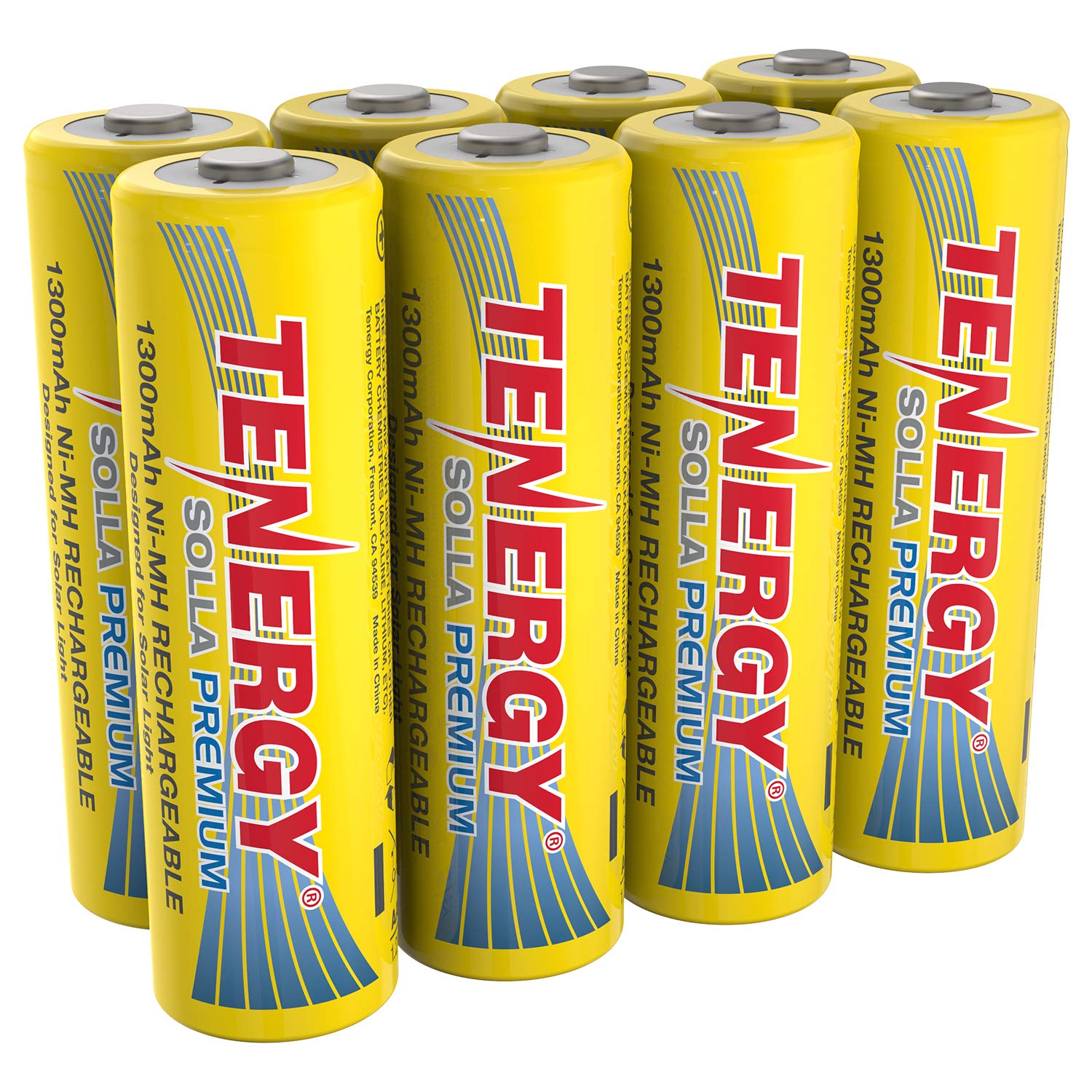 Premium Rechargeable NiMH AA Batteries 1300mAh - 8 Pack Solar Batteries for Outdoor Garden Lights, Solar Panels & Weather Stations | Anti-Leak, Long-Lasting 5+ Years Performance | UL Certified & Pre-Charged | Perfect for Solar-Powered Devices, Emergency Kits & Outdoor Lighting