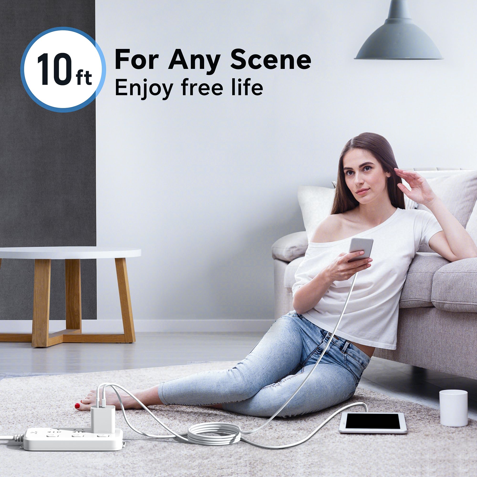 2-Pack 20W USB-C Fast Charger Block with 10ft Lightning Cable & 6ft USB-C to USB-C Cable - Compatible with iPhone 15/Pro/Max/iPad Pro - Quick Charging for Home, Office & Travel