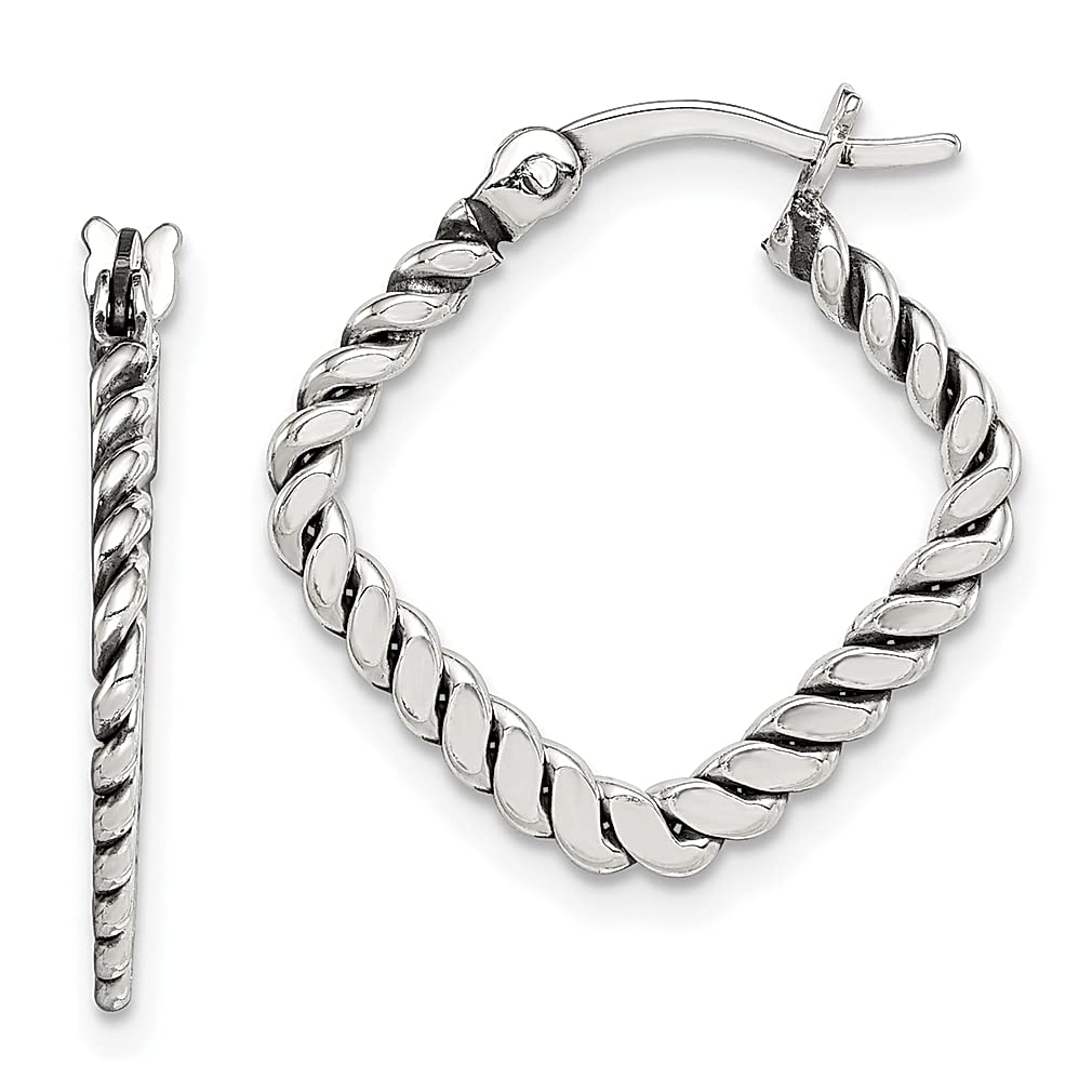 925 Silver Square Hoop Earrings for Women - Trendy Textured Jewelry Gift for Her | Everyday & Party Wear