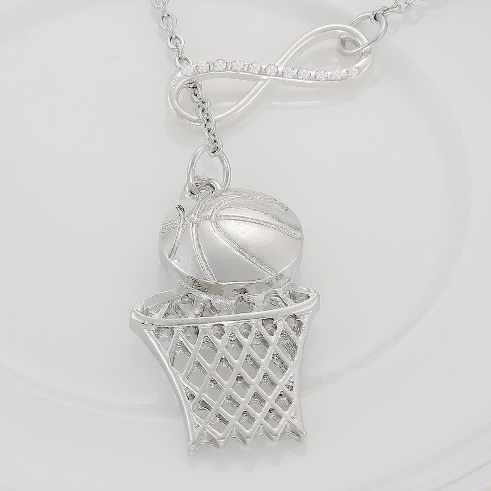 HUTIMY Sterling Silver Basketball Pendant Necklace - Best Gift for Teen Girls & Women Basketball Players - Inspirational Sports Jewelry for Players, Coaches & Fans - Perfect for Games, Training & Everyday Wear