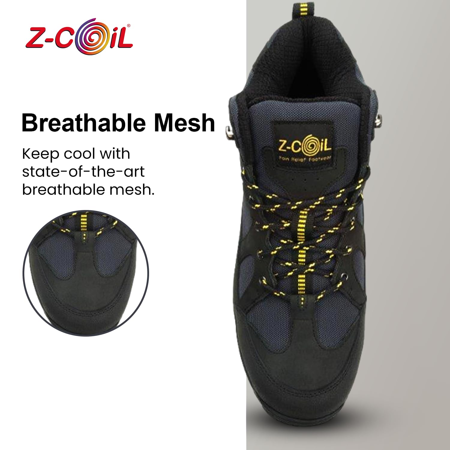 Z-CoiL Outback Women's Hiking Shoes - Orthopedic Footwear with Arch Support & Pain Relief - Comfortable Safety Toe Boots for Outdoor Walking, Trekking & Work - Ideal for Plantar Fasciitis & Heel Pain Sufferers