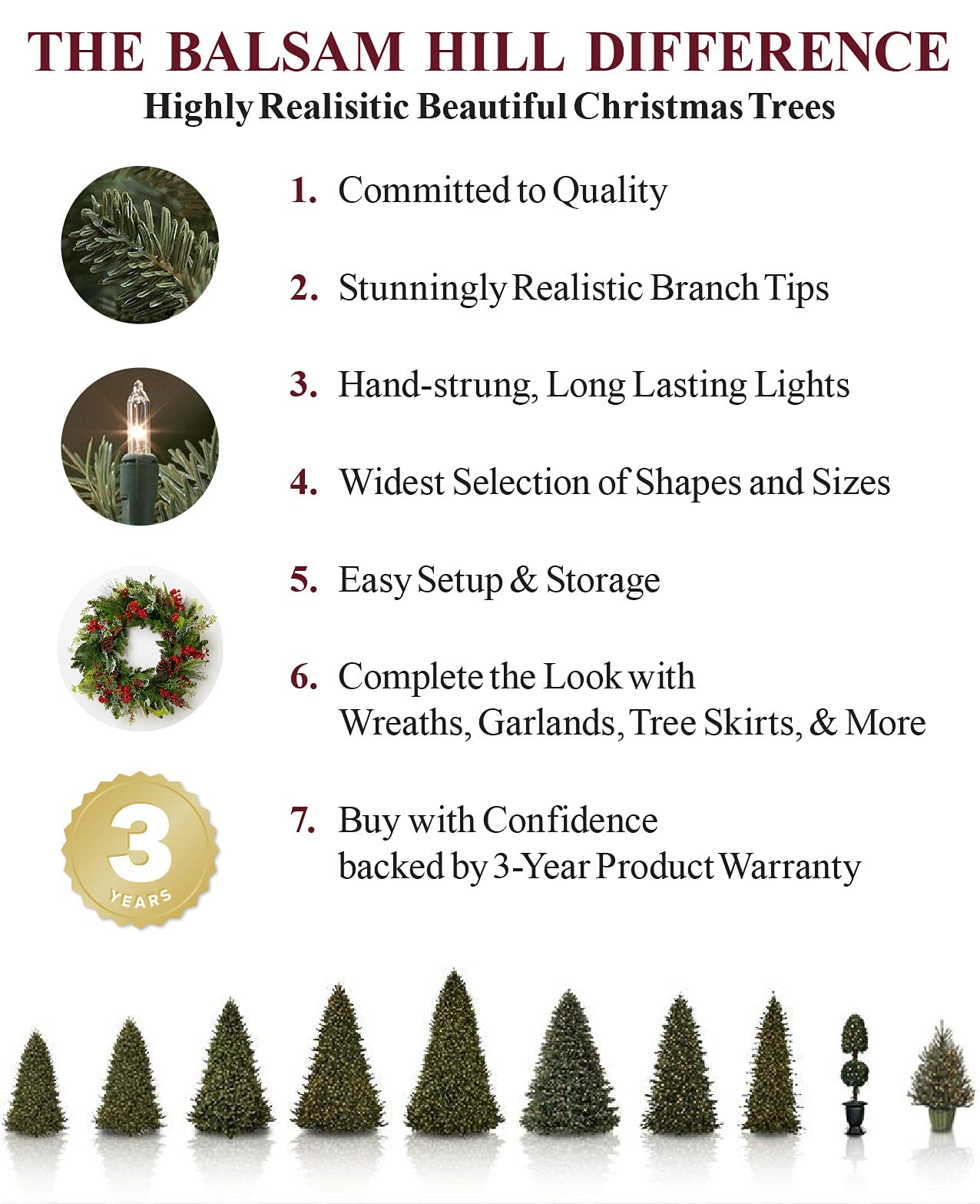 Balsam Hill 5ft Pre-Lit Artificial Christmas Tree - European Silver Fir with Energy-Efficient LED Clear Lights | Perfect for Home, Office & Holiday Decorations