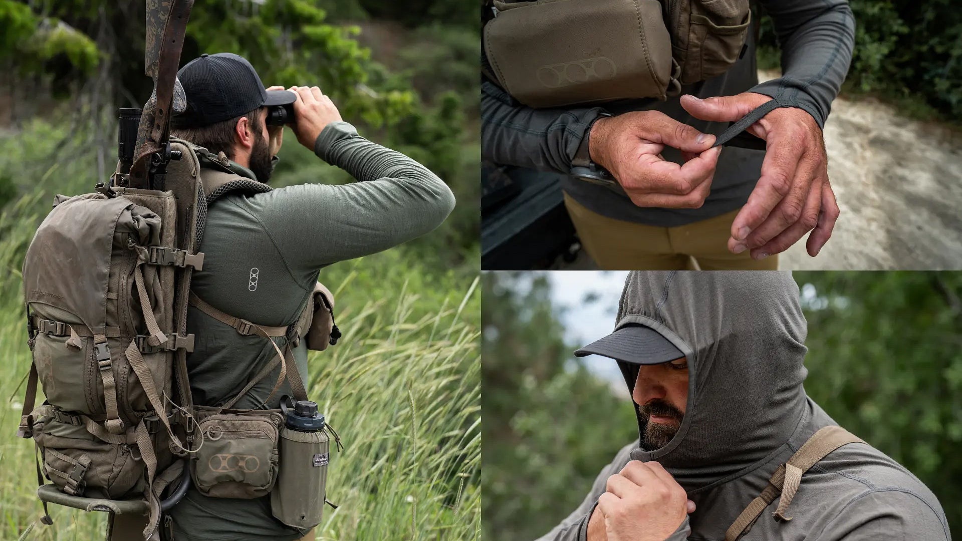 Eberlestock Lochsa Merino Zip Hoody - Quick Dry & Moisture Wicking Performance Hoodie for Hiking, Camping & Outdoor Activities