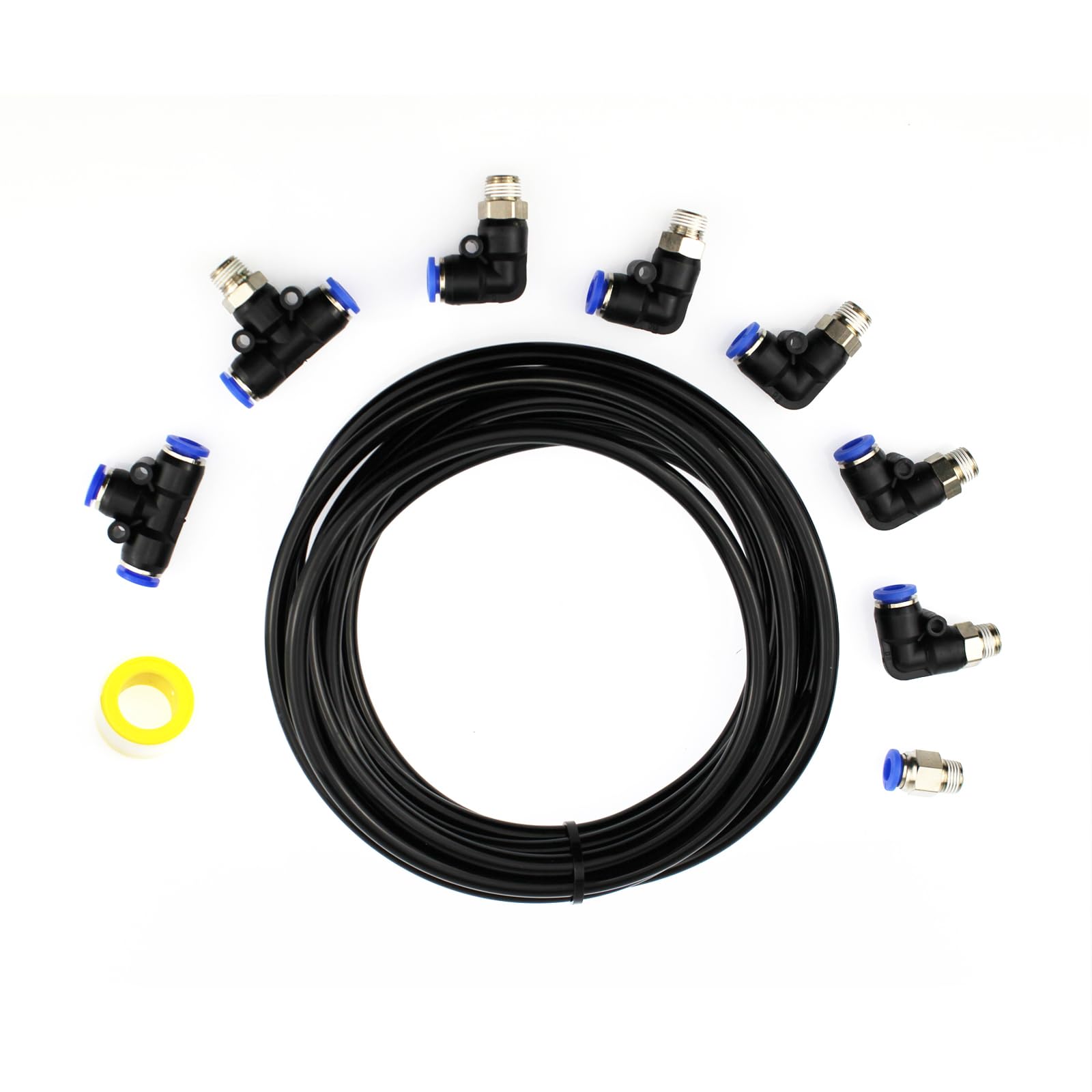 High Performance Vacuum PU Tubing & Push Lock Fittings Kit - 1/8
