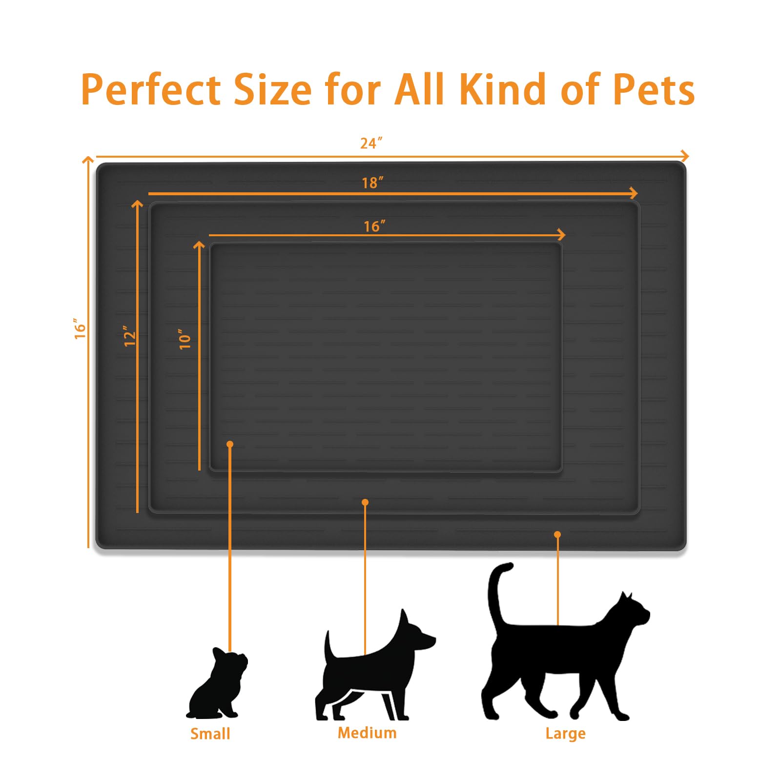 Premium Silicone Dog Food Mat - 16