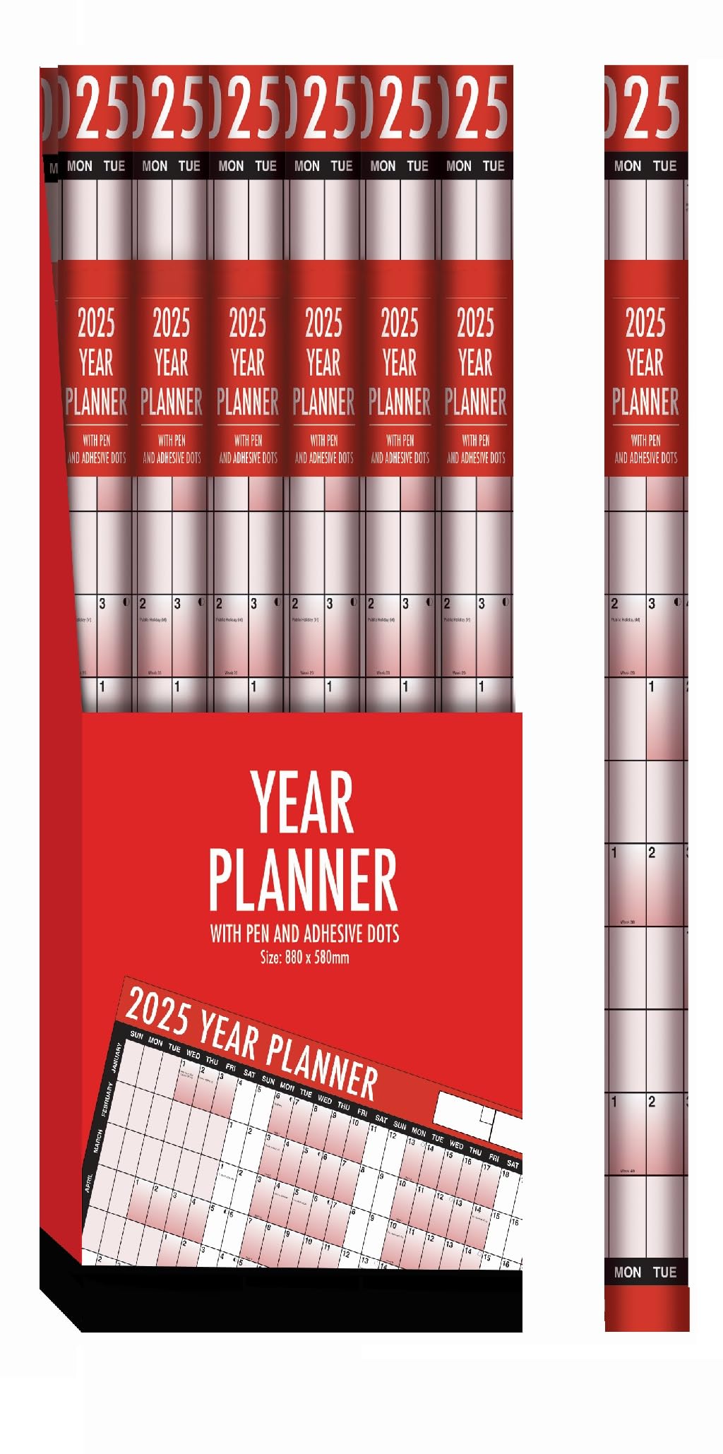 2025 Wall Planner Calendar - A1 Large Laminated (85cm x 58cm) for Office, Home & School Organization | Unmounted Dry-Erase Yearly Planner