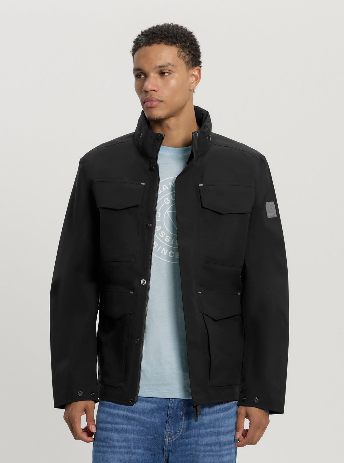 Black Dunwich Jacket - Stylish Waterproof Windbreaker for Men & Women | Perfect for Hiking, Travel & Outdoor Adventures
