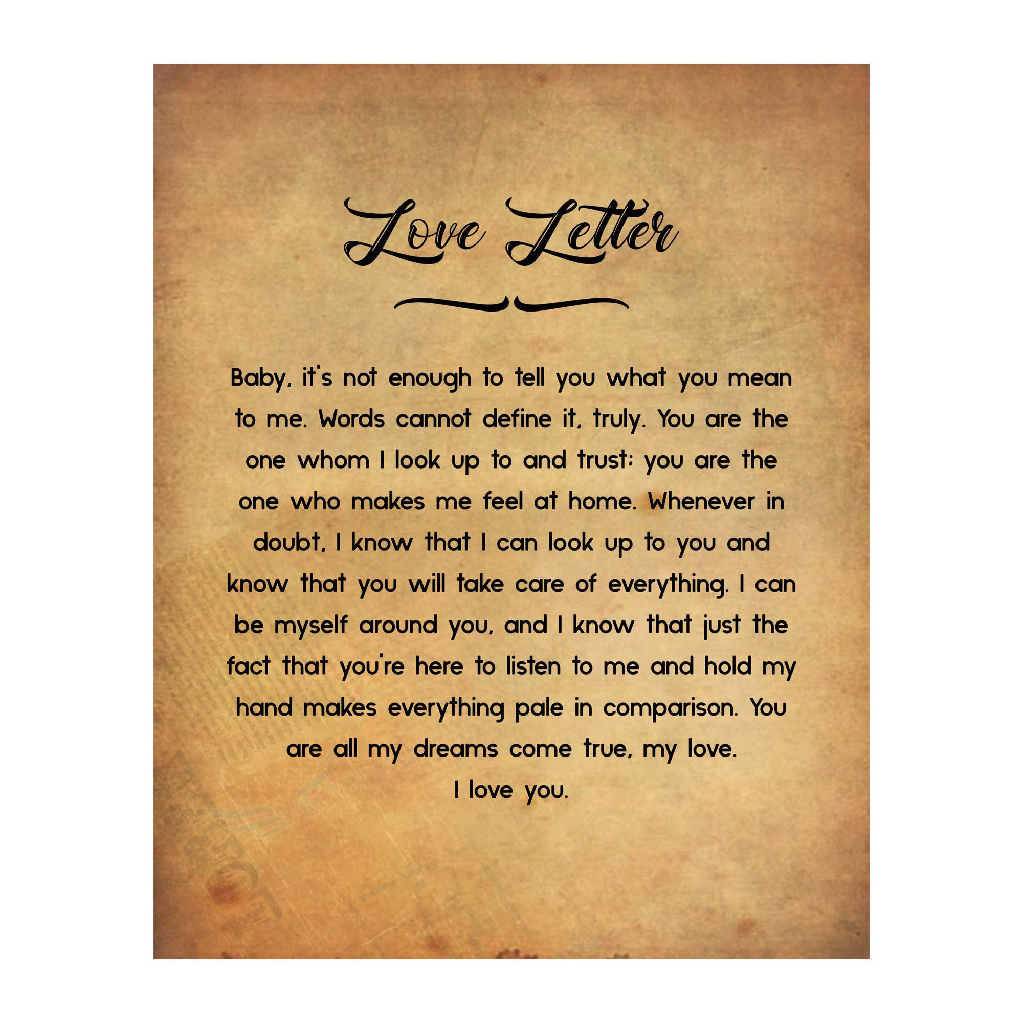 You Are My Everything - Distressed Typographic Love Wall Art Print | 8x10
