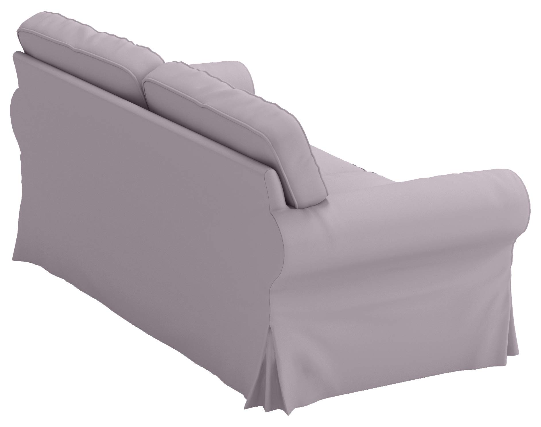 Heavy Cotton Ektorp Sofa Cover Replacement - Compatible with IKEA Ektorp Sofa & Loveseat (Light Gray) | Durable, Washable Slipcover for Living Room, Bedroom, or Office Furniture Protection