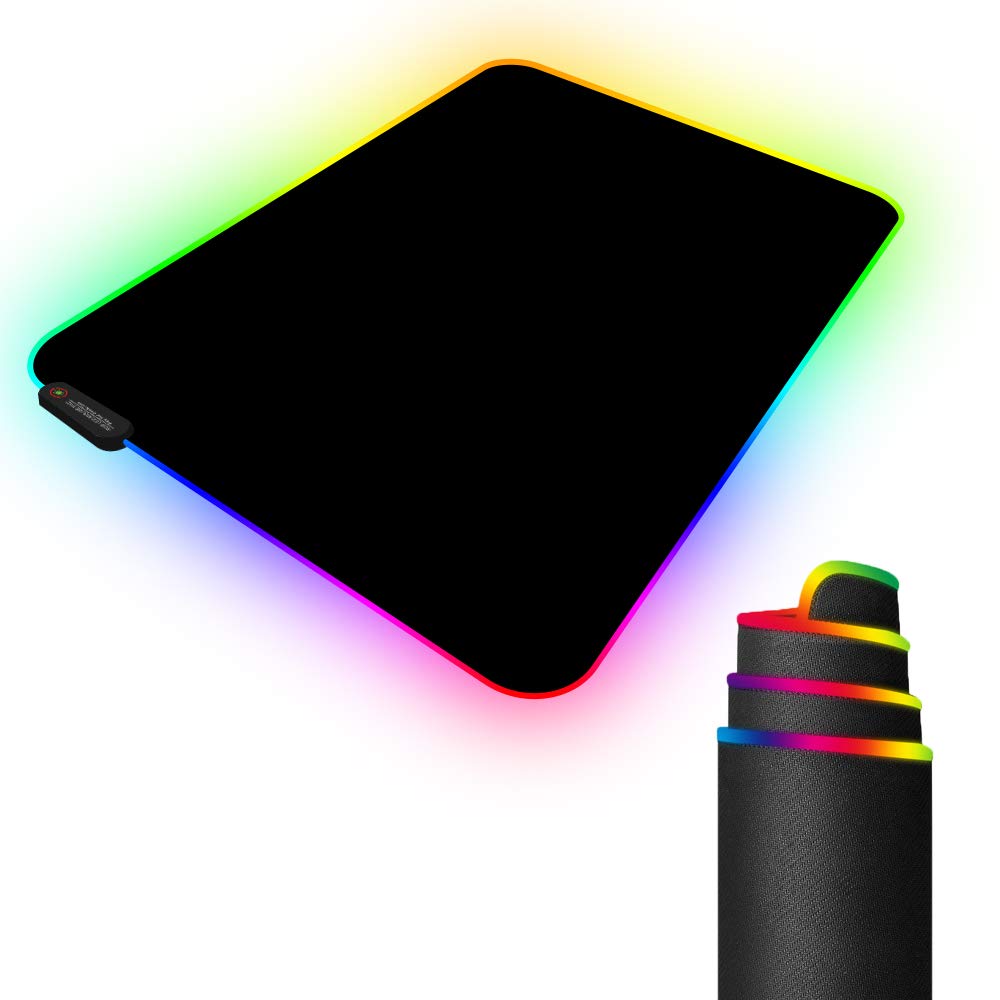 RGB Gaming Mouse Pad with 11 Lighting Modes, Non-Slip Rubber Base, LED Mouse Mat for PC & Laptop (13.7
