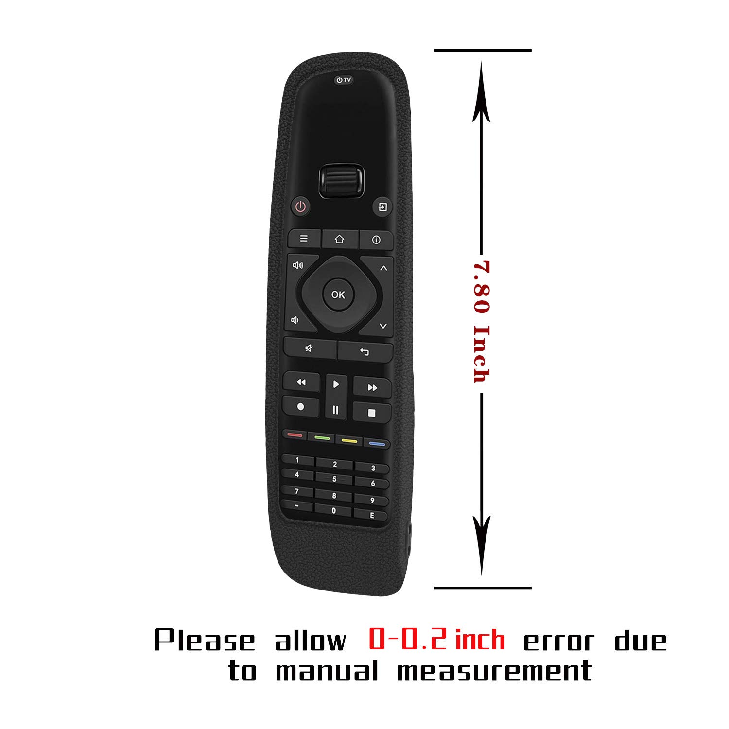 Sofabaton U1 Universal Remote Control Cover - Shockproof, Washable, Skin-Friendly Silicone Case with Loop (Black) - Perfect for Home Theater, Living Room, and Entertainment System Protection