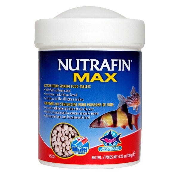Nutrafin Max Bottom Feeder Sinking Fish Food Tablets - Ideal for Tropical Fish, Cichlids & Bottom Dwellers in Freshwater Aquariums