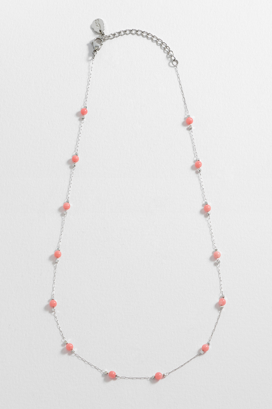 Healing Coral Agate Gemstone Beaded Necklace for Women - Natural Stone Jewelry for Stress Relief & Positive Energy - Perfect for Meditation, Yoga & Spiritual Healing