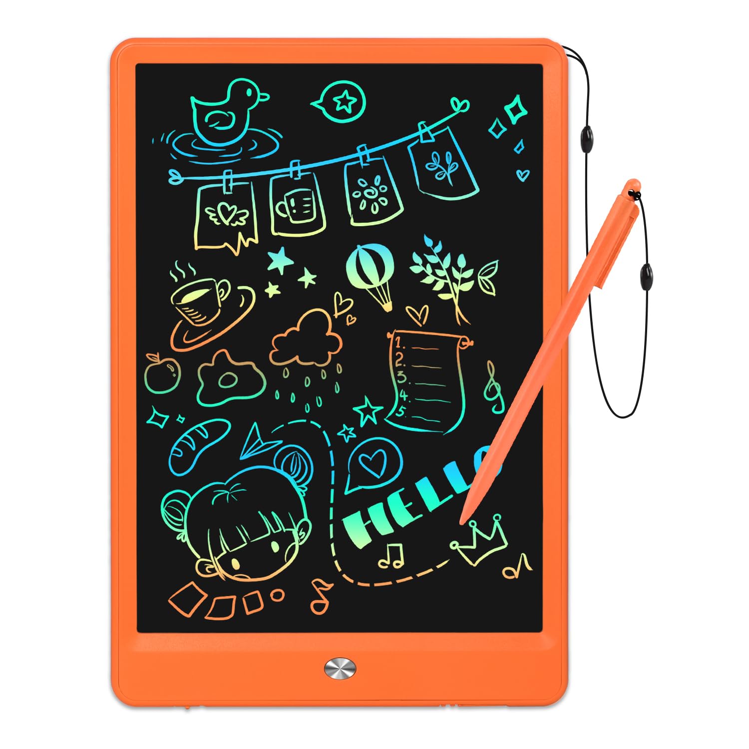EooCoo 10 Inch LCD Writing Tablet for Kids Ages 3-7 - Mess-Free Drawing Pad, Educational Travel Toy, Birthday Gift for Girls & Boys - Perfect for Car Rides, Airplane Travel & Home Learning Activities