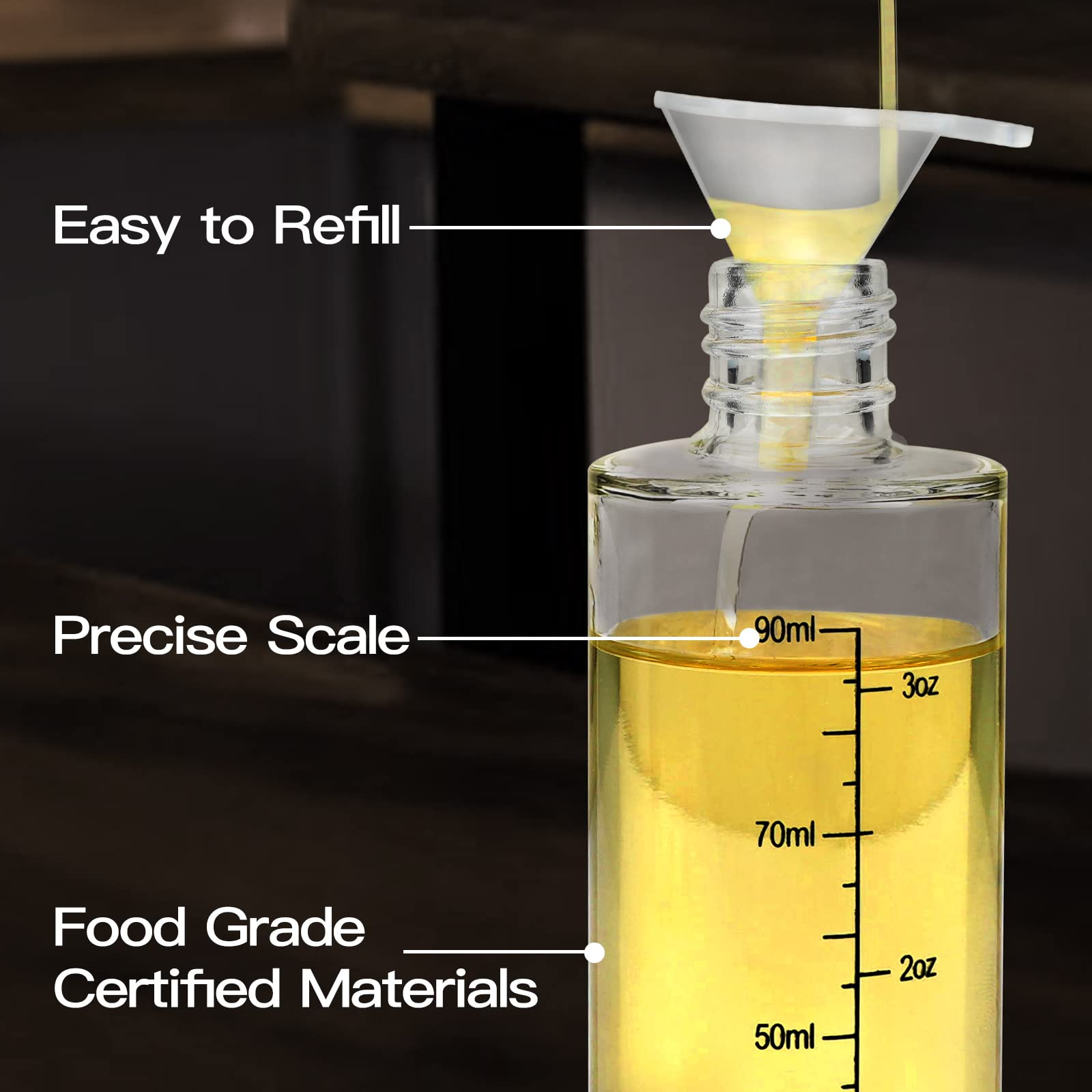 Upgraded 2-Pack Olive Oil Spray Bottle Mister - Refillable Oil Sprayer for Cooking, Baking, BBQ & Air Fryer | Kitchen Essential for Healthy Cooking, Salad Dressing & Frying | Perfect for Home Chefs & Meal Prep