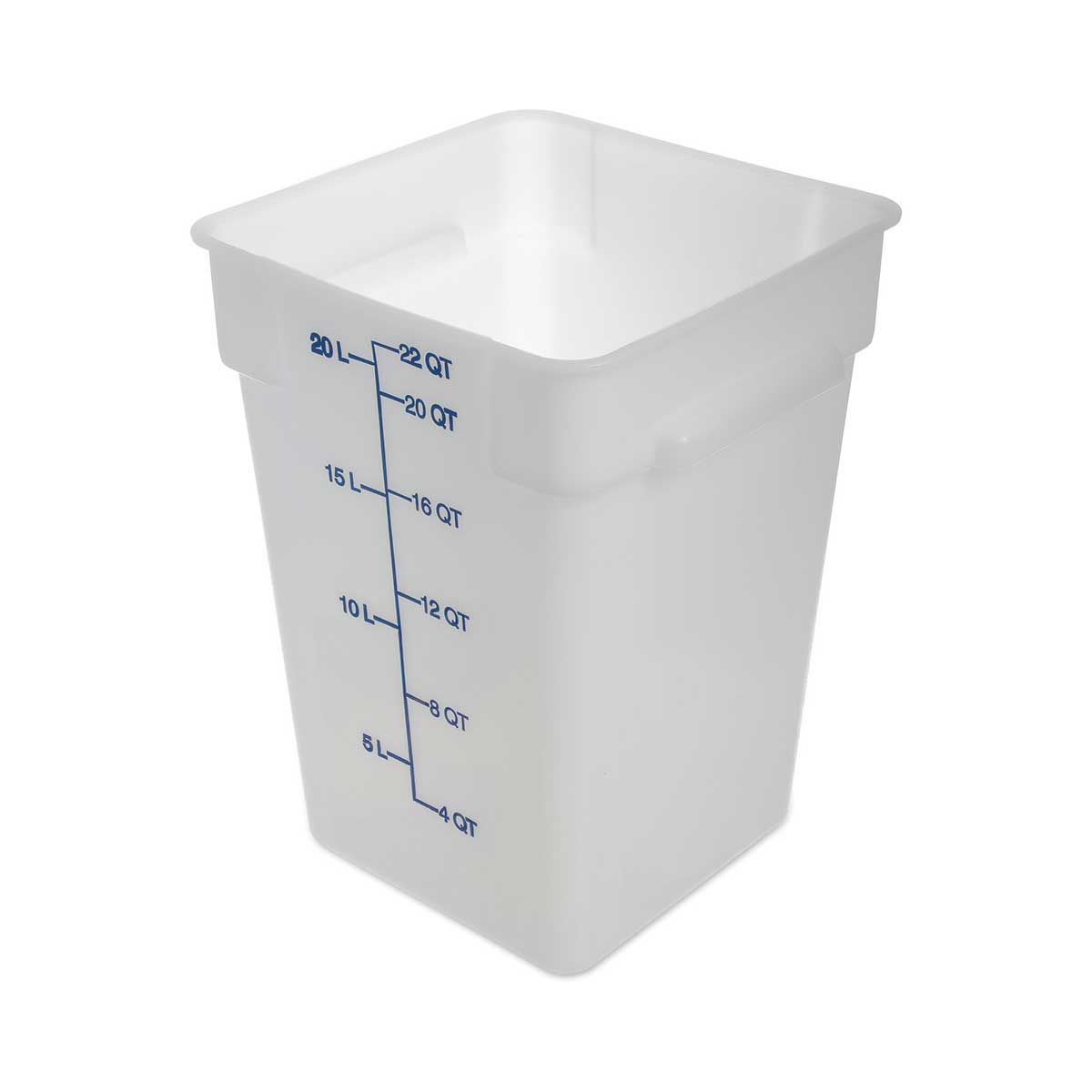 Carlisle 1073602 StorPlus 22 Quart Square Food Storage Container - Airtight, BPA-Free for Kitchen, Pantry & Meal Prep | Perfect for Leftovers, Bulk Food & Organizing