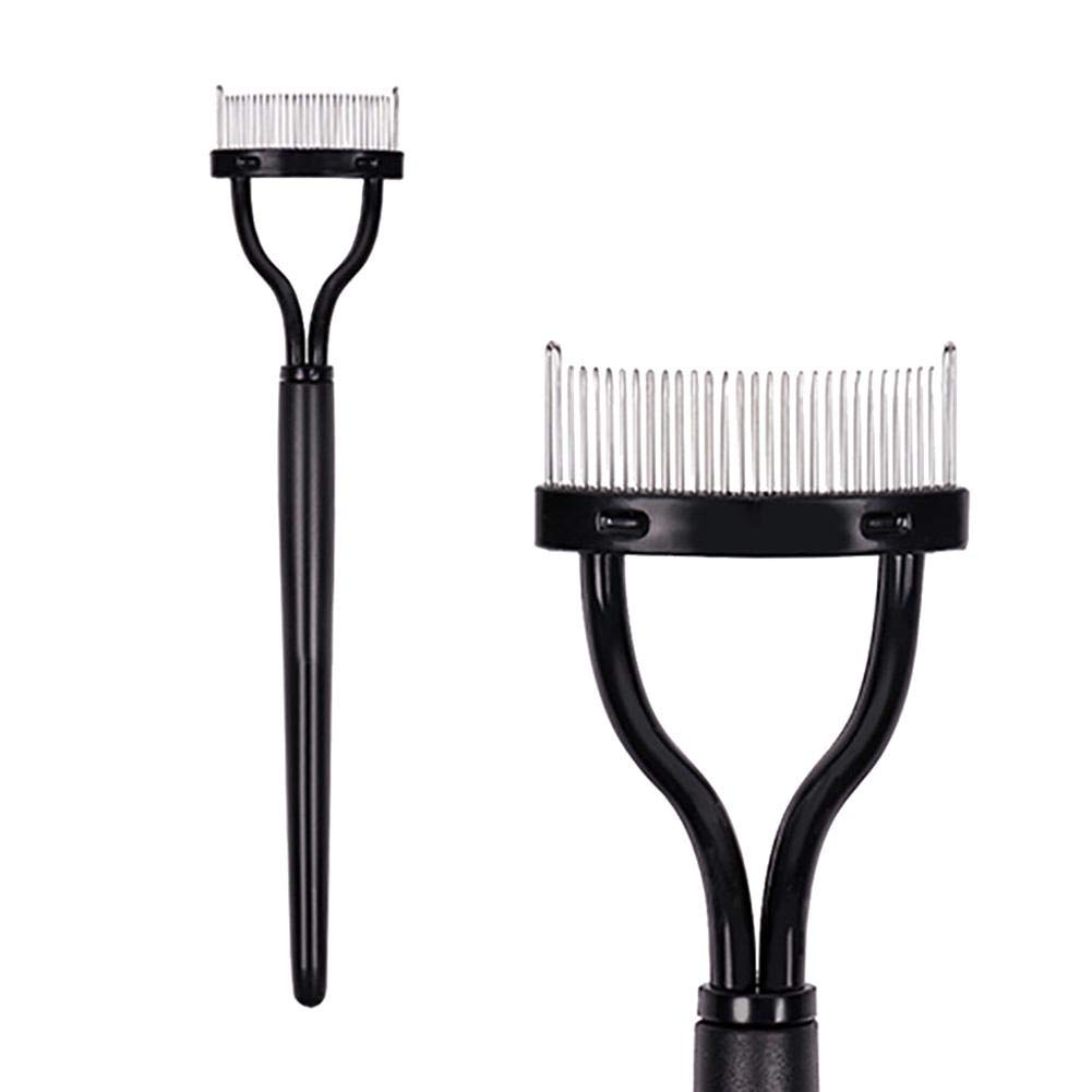 Antilog Eyelash Comb - Portable Steel Makeup Eyelash Comb & Eyebrow Brush for Perfect Lash Separation | Professional Cosmetic Tool for Flawless Eye Makeup | Ideal for Home, Salon, and Travel Use (#1)