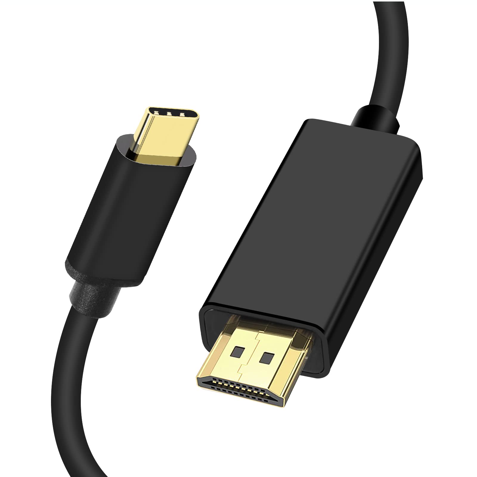 6ft USB C to HDMI Cable 4K 60Hz - High Speed USB 3.1 Type C to HDMI Adapter - Thunderbolt 3 Compatible for MacBook Pro/Air, iPad Pro, Samsung Galaxy - Perfect for Home Office, Conference Presentations & 4K TV Streaming
