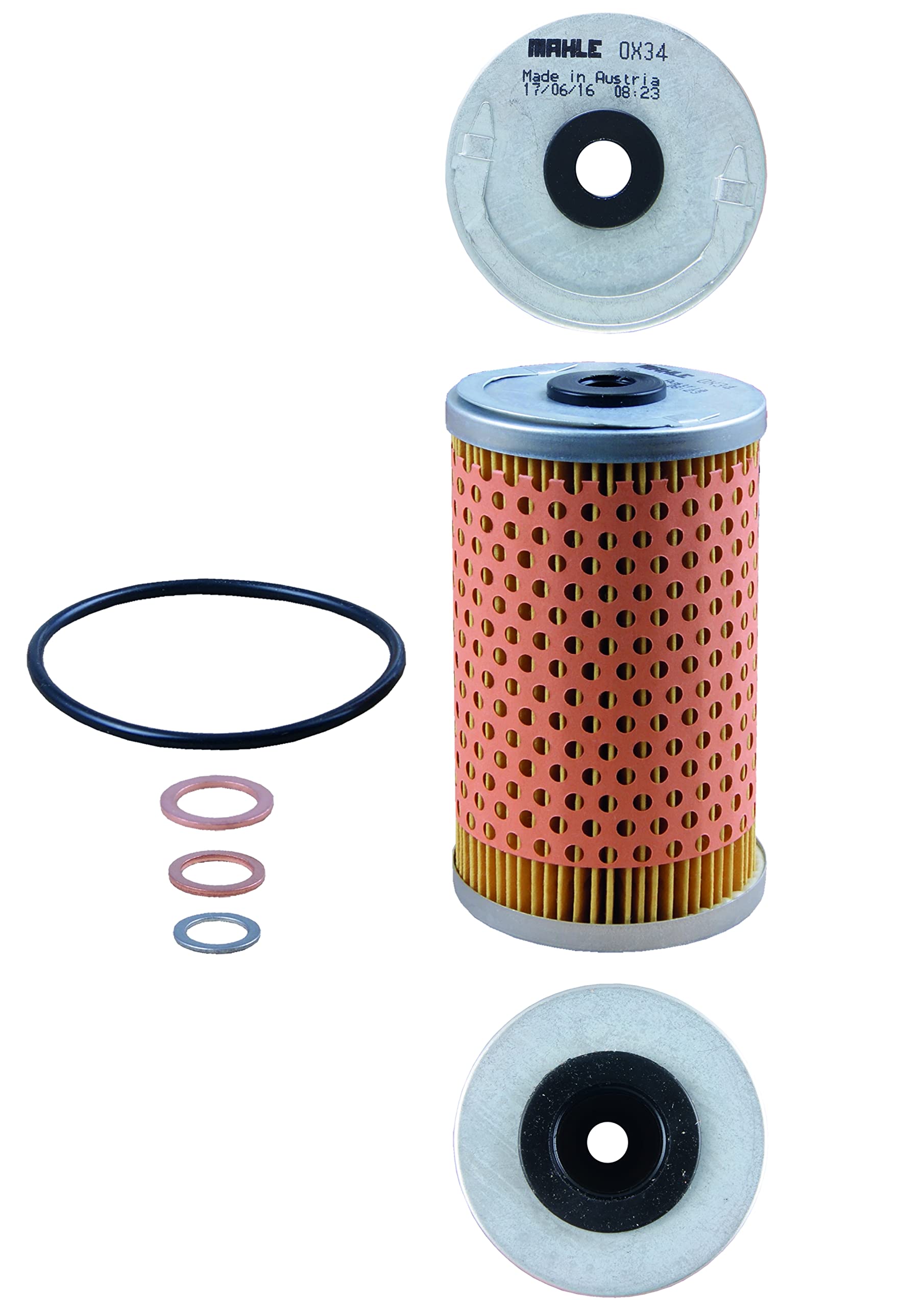MAHLE OX 34D Premium Oil Filter for Cars, Trucks & SUVs - High Performance Engine Protection for Synthetic & Conventional Oil - Ideal for Daily Commuting, Road Trips & Off-Road Adventures