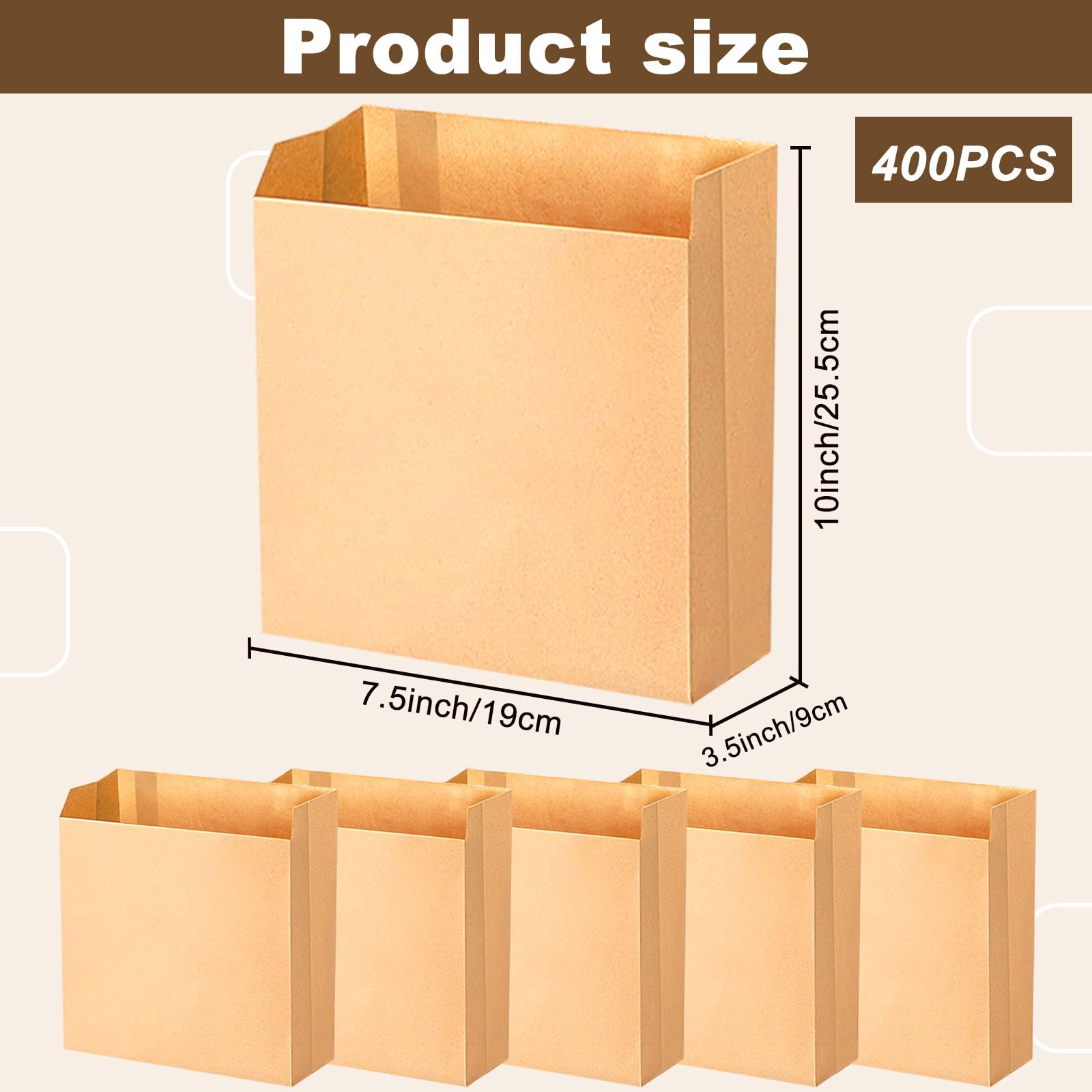 400 PCS 7.5×10in Feminine Hygiene Disposal Bags - Waxed Sanitary Napkin & Tampon Disposal Bags, Commercial Kraft Waxed Paper Bags for Women | Perfect for Restrooms, Travel, and Public Hygiene Maintenance